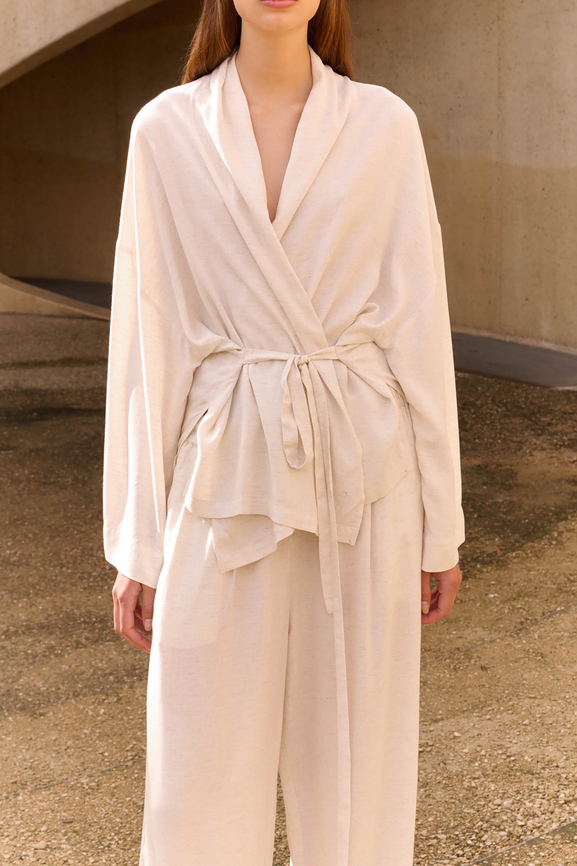 Savanah Blouse - Sand Melange