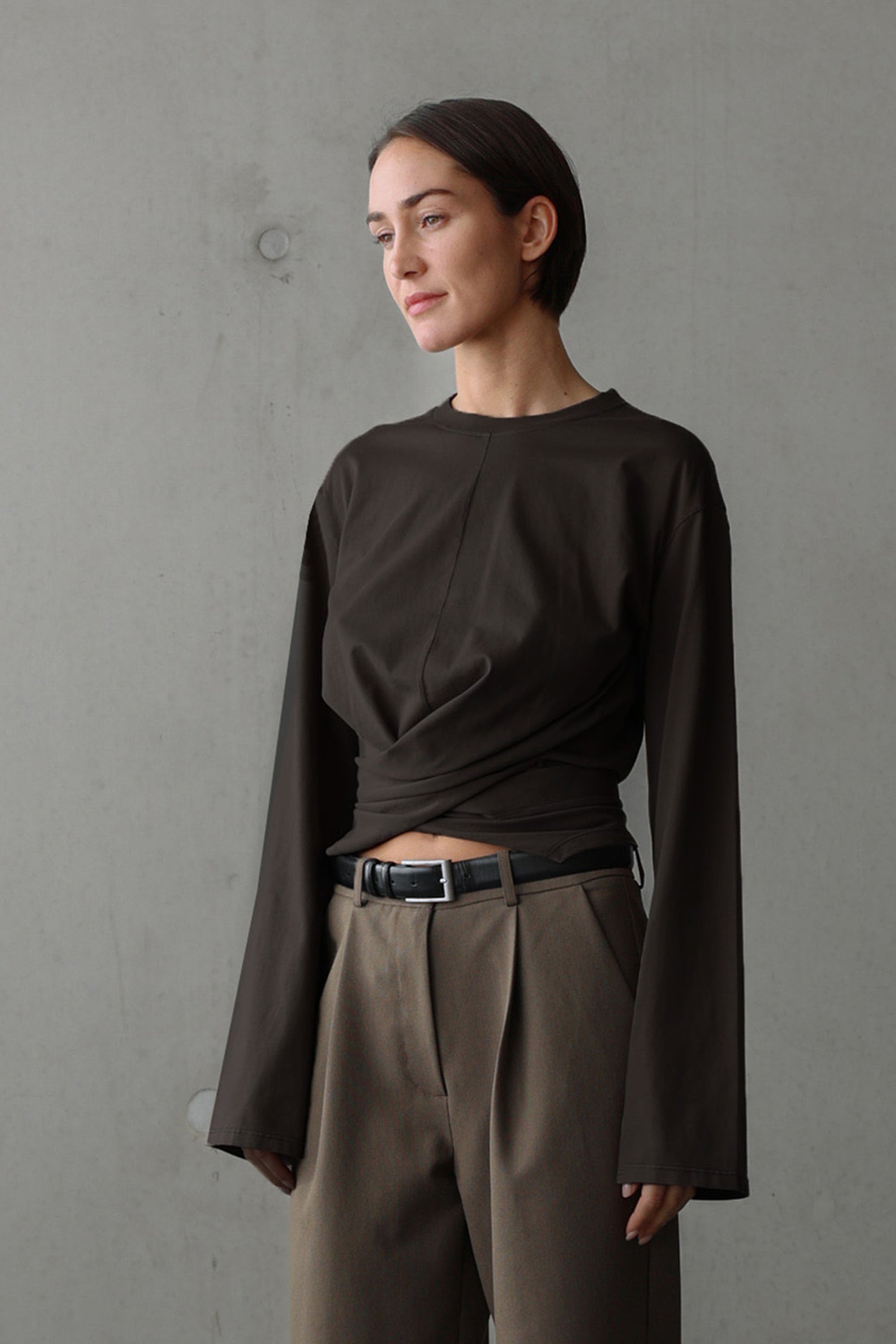 Syf Wrap Top - Chocolate