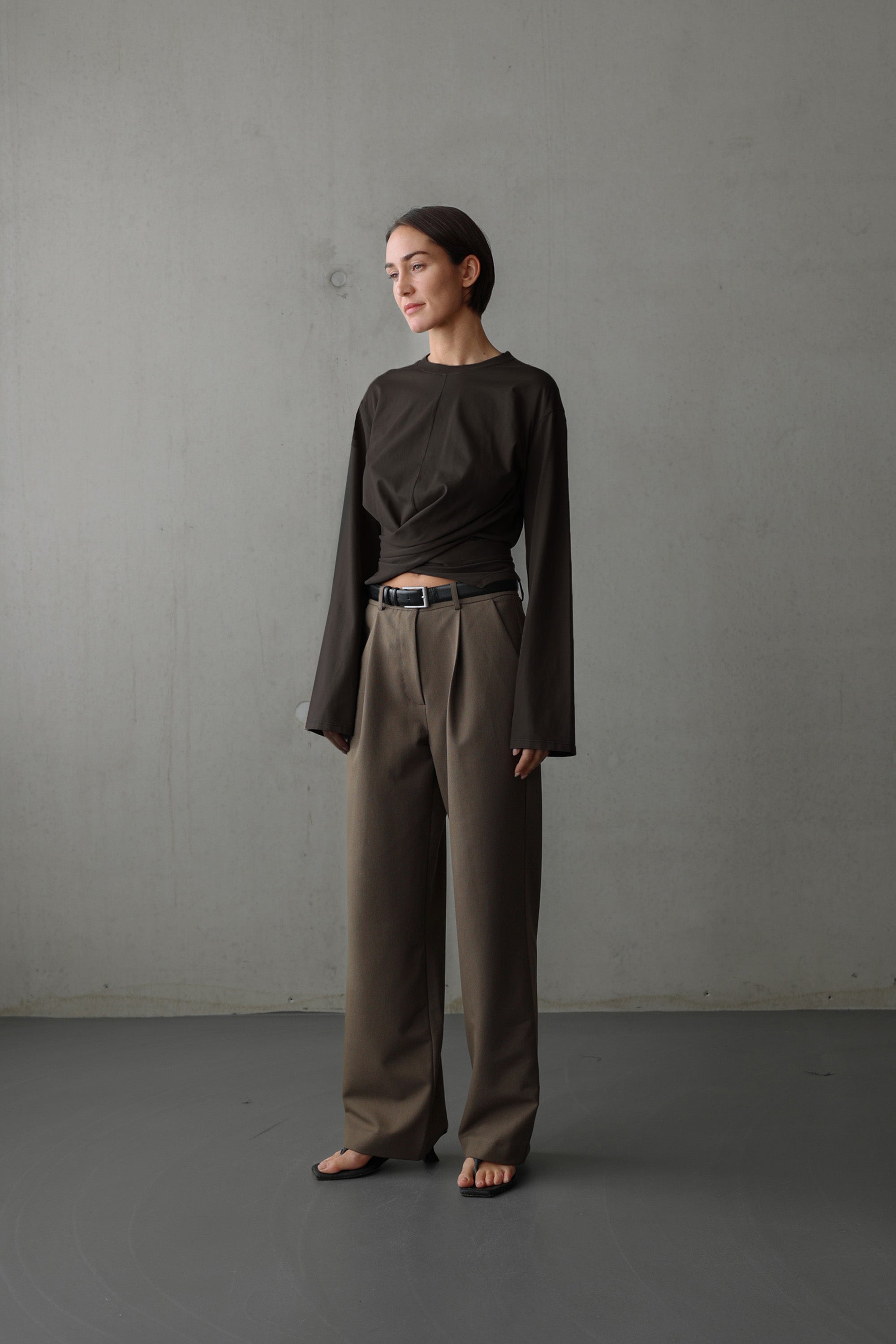 Syf Wrap Top - Chocolate