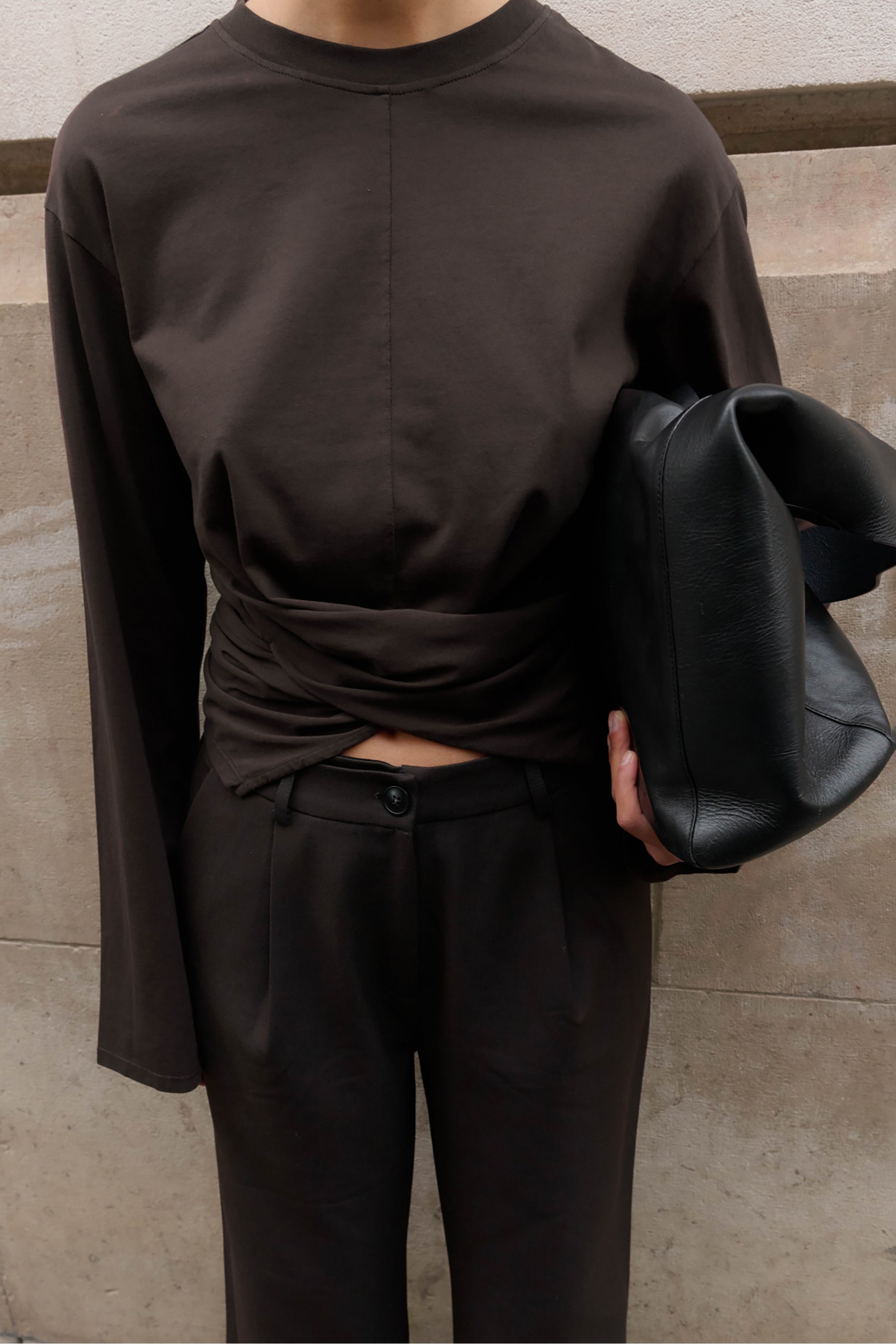 Syf Wrap Top - Coffee
