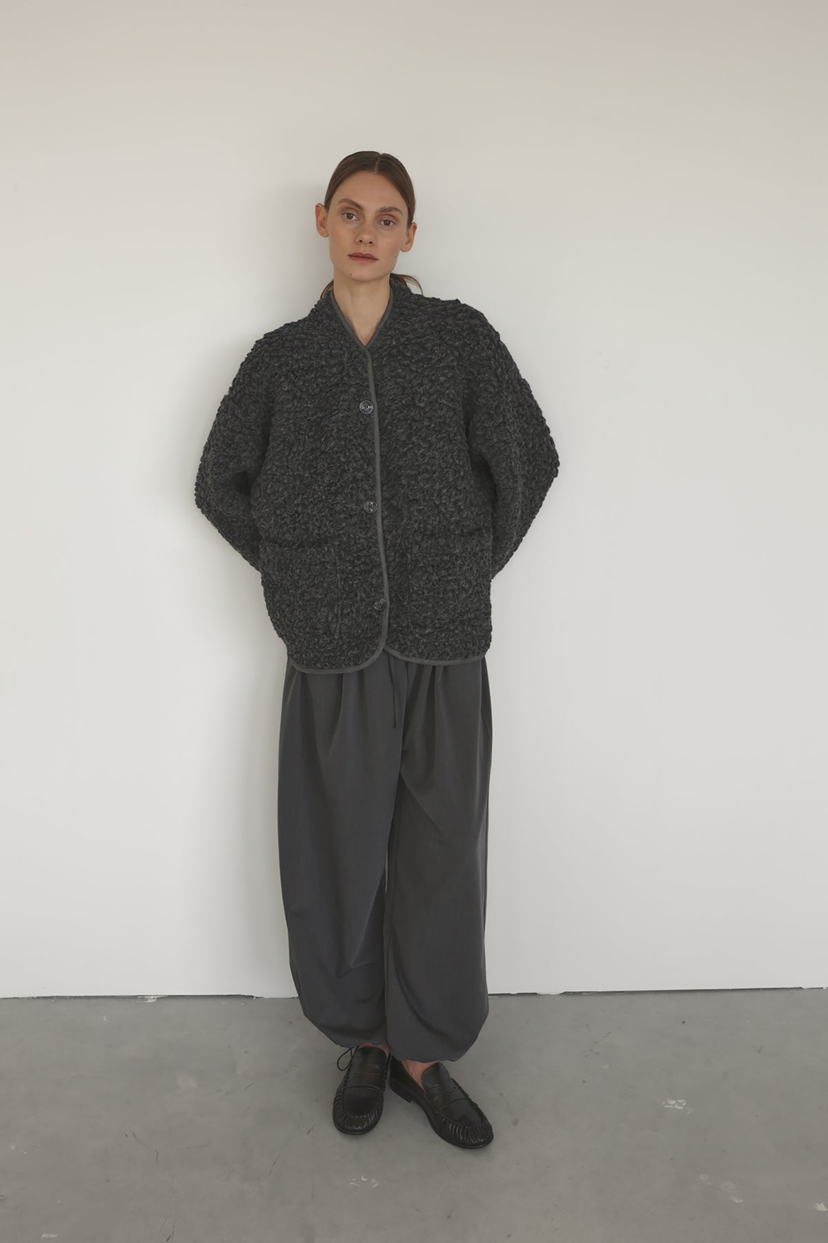Una Teddy Jacket - Grey Melee