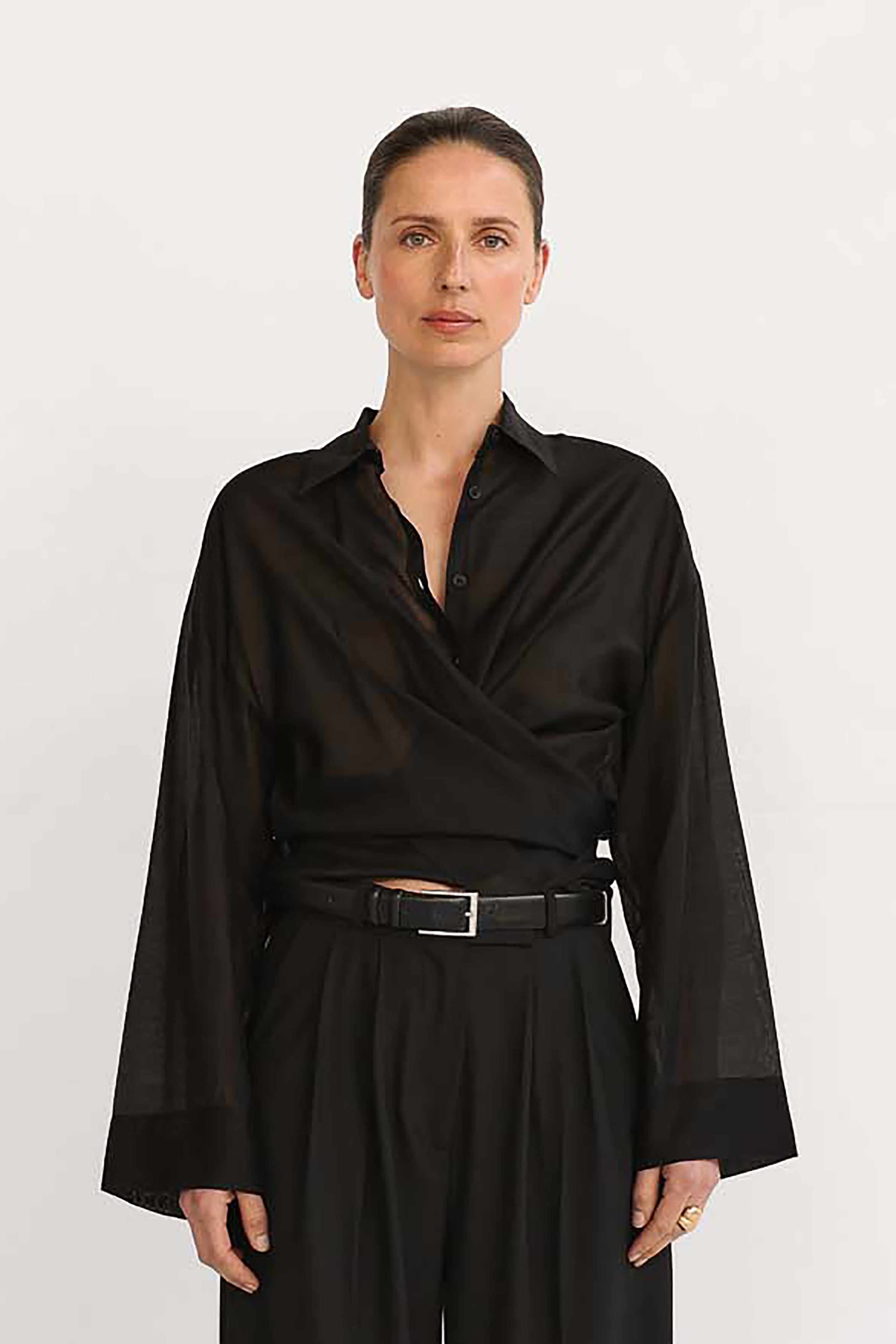 Yimmi Wrap Shirt - Black