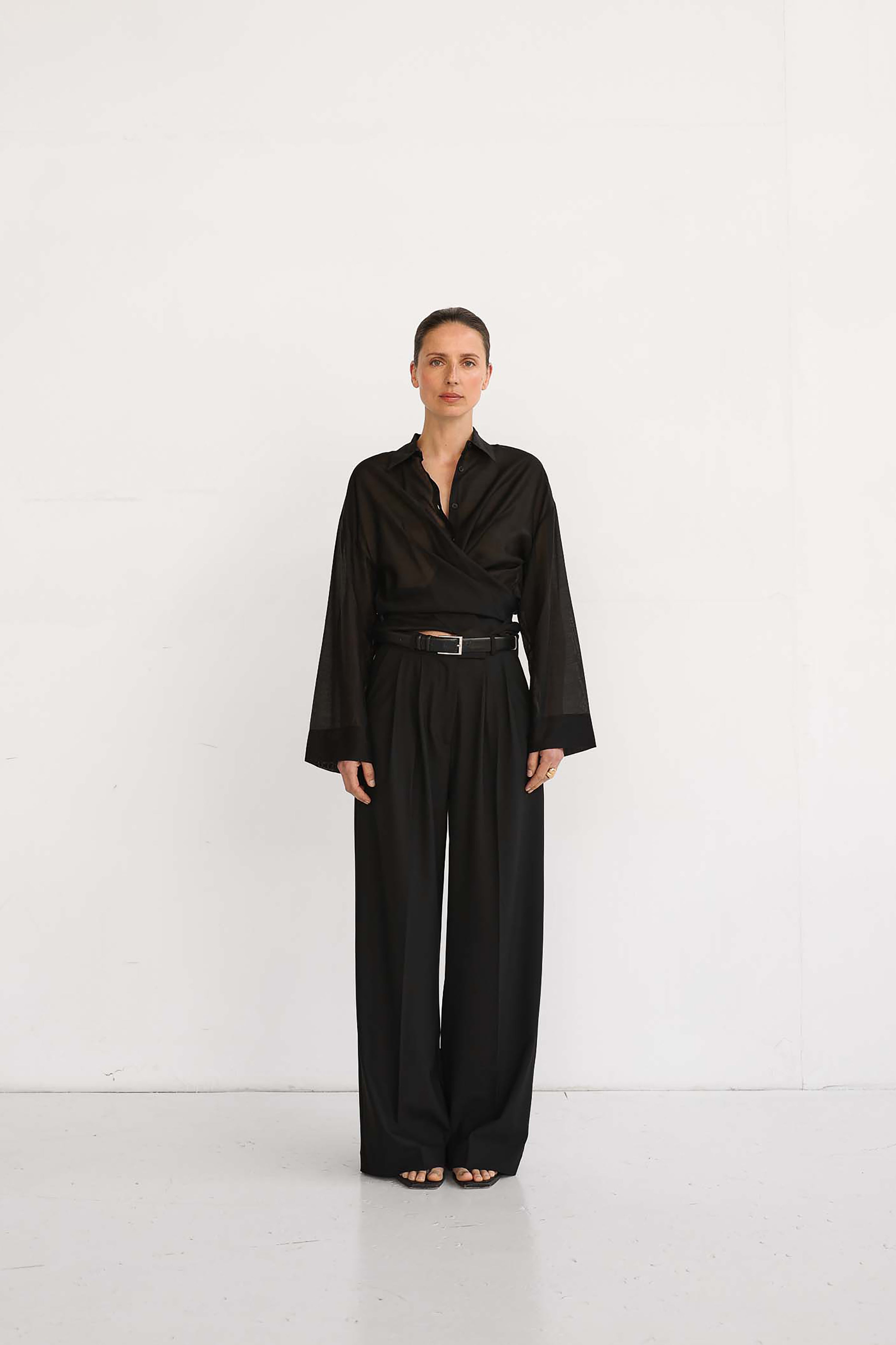 Yimmi Wrap Shirt - Black