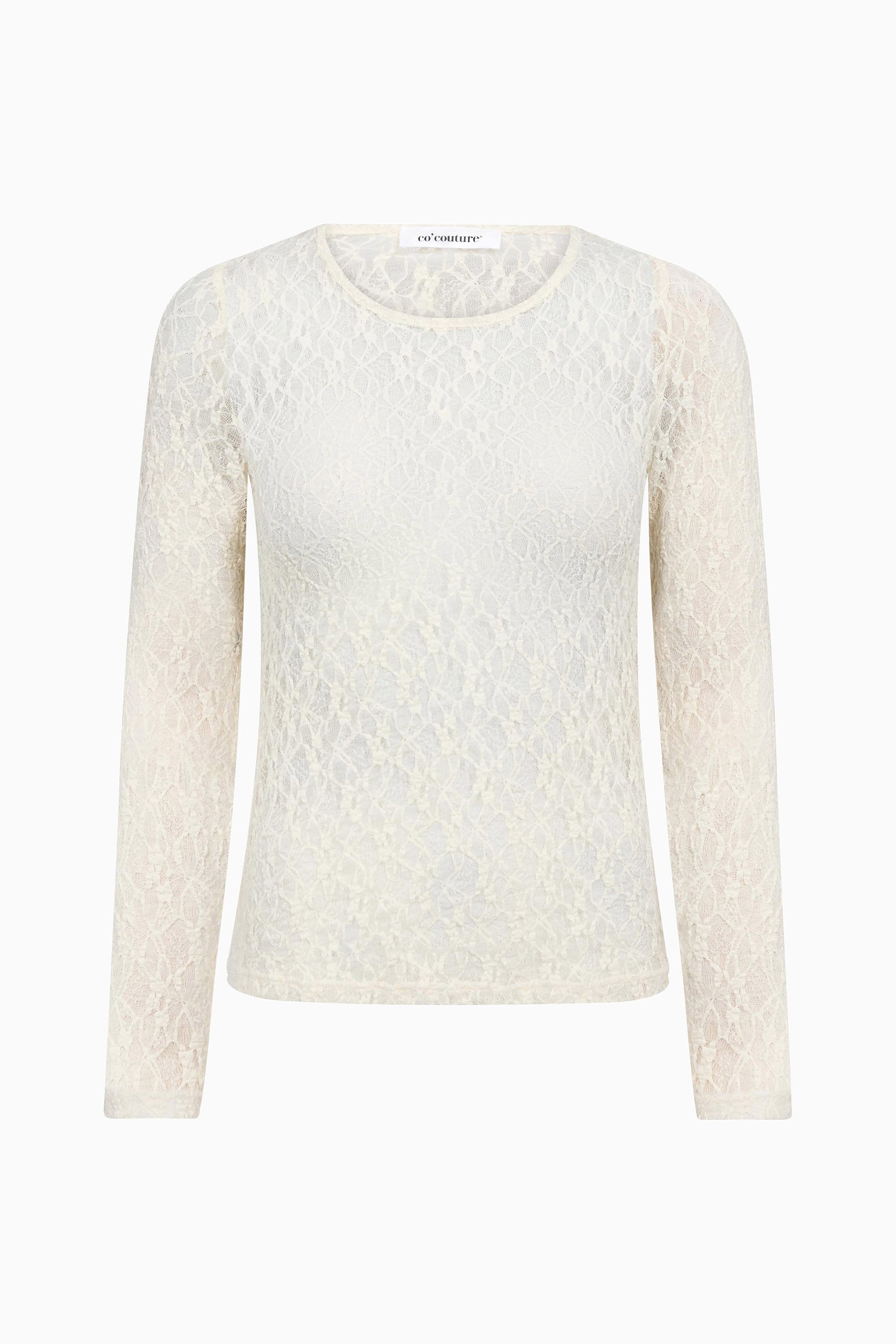 Barna O-Neck Blouse - Off-White