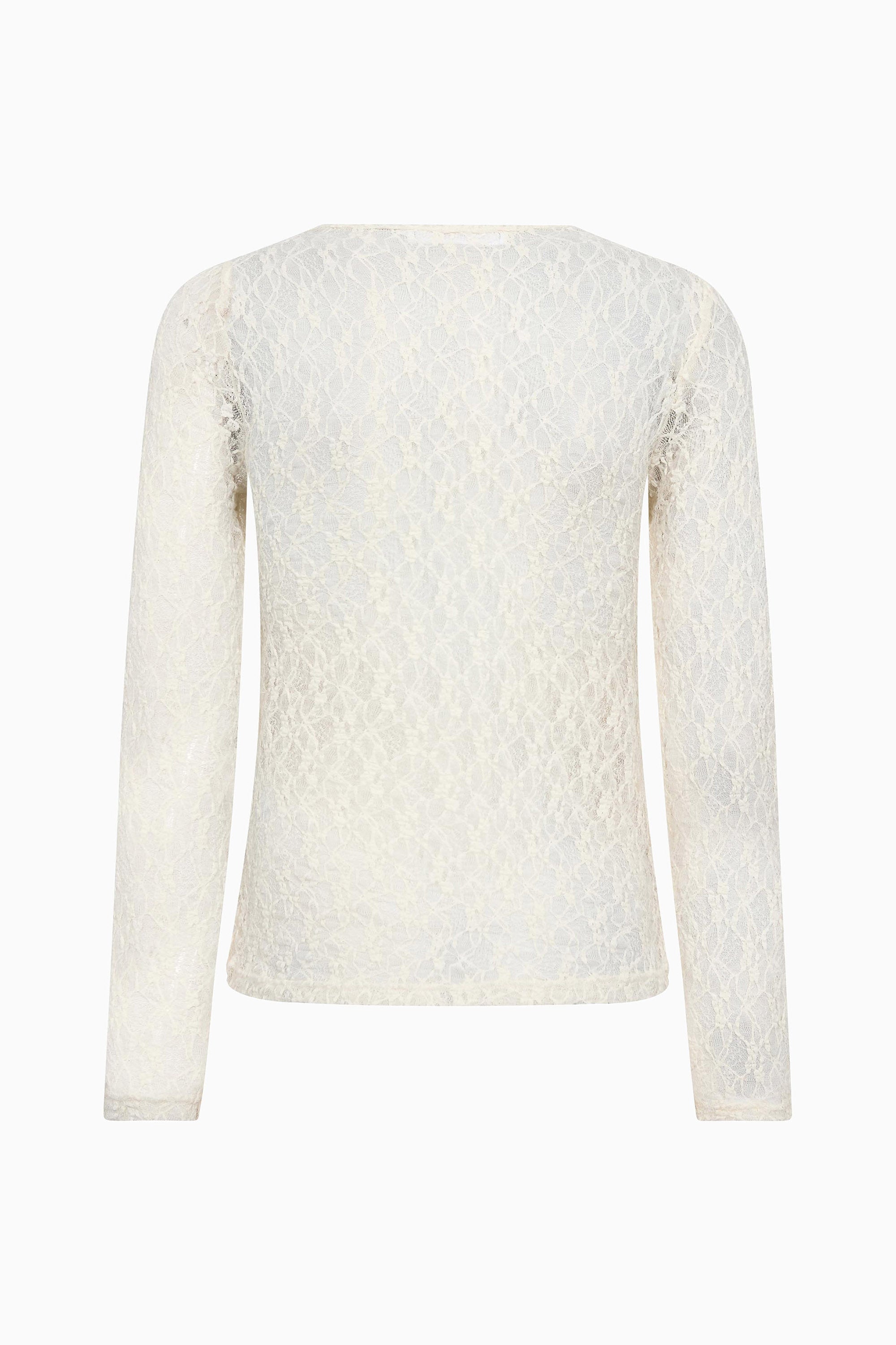 Barna O-Neck Blouse - Off-White