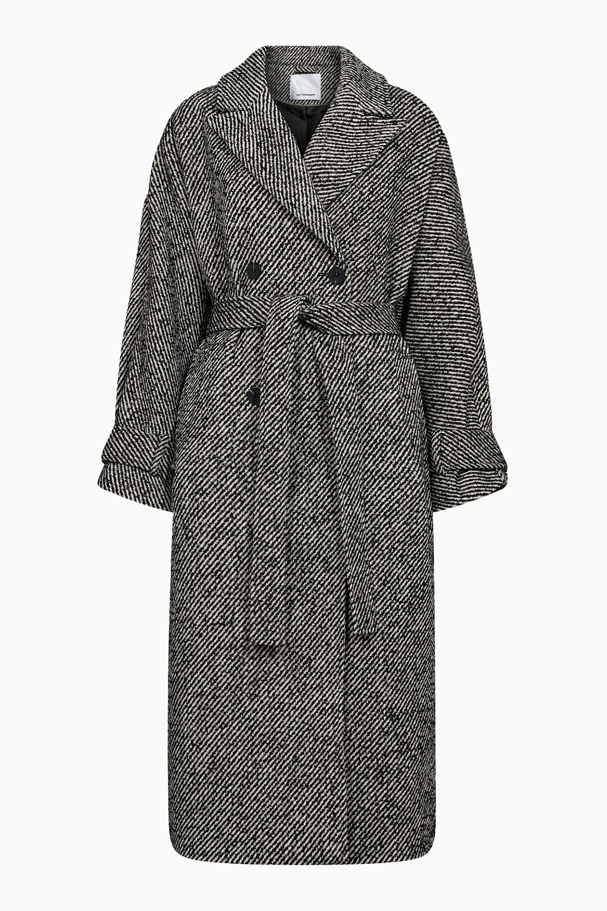 Clara Raglan Coat - Off White / Black