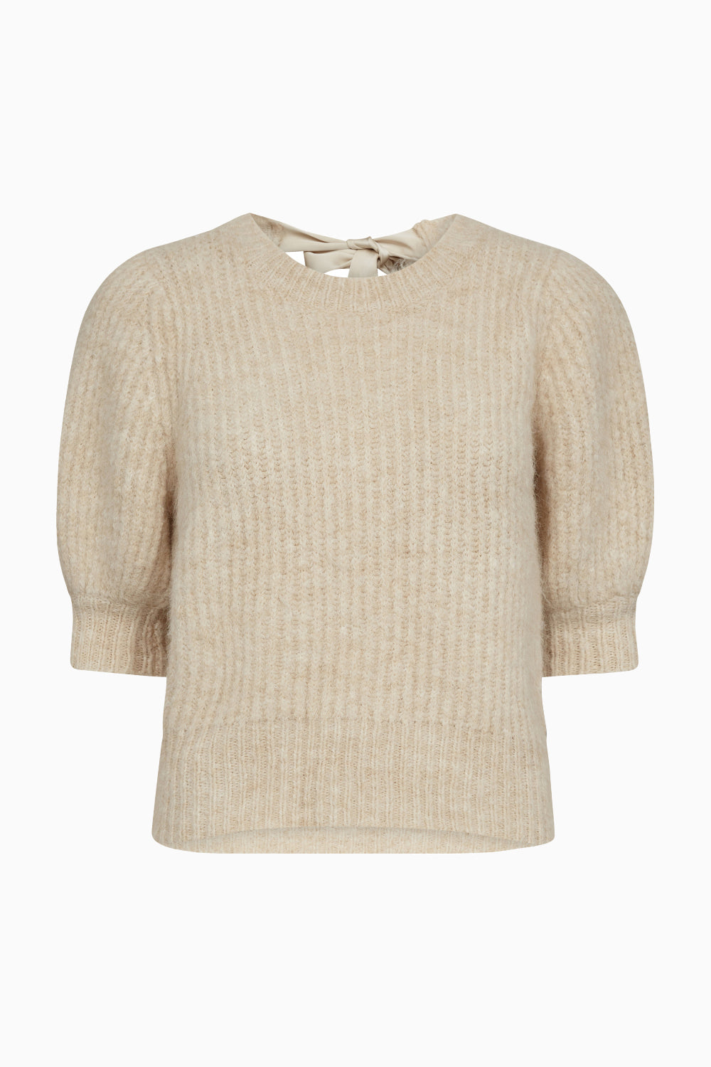  Coralie Bow Rib Knit - Bone - RUM Amsterdam