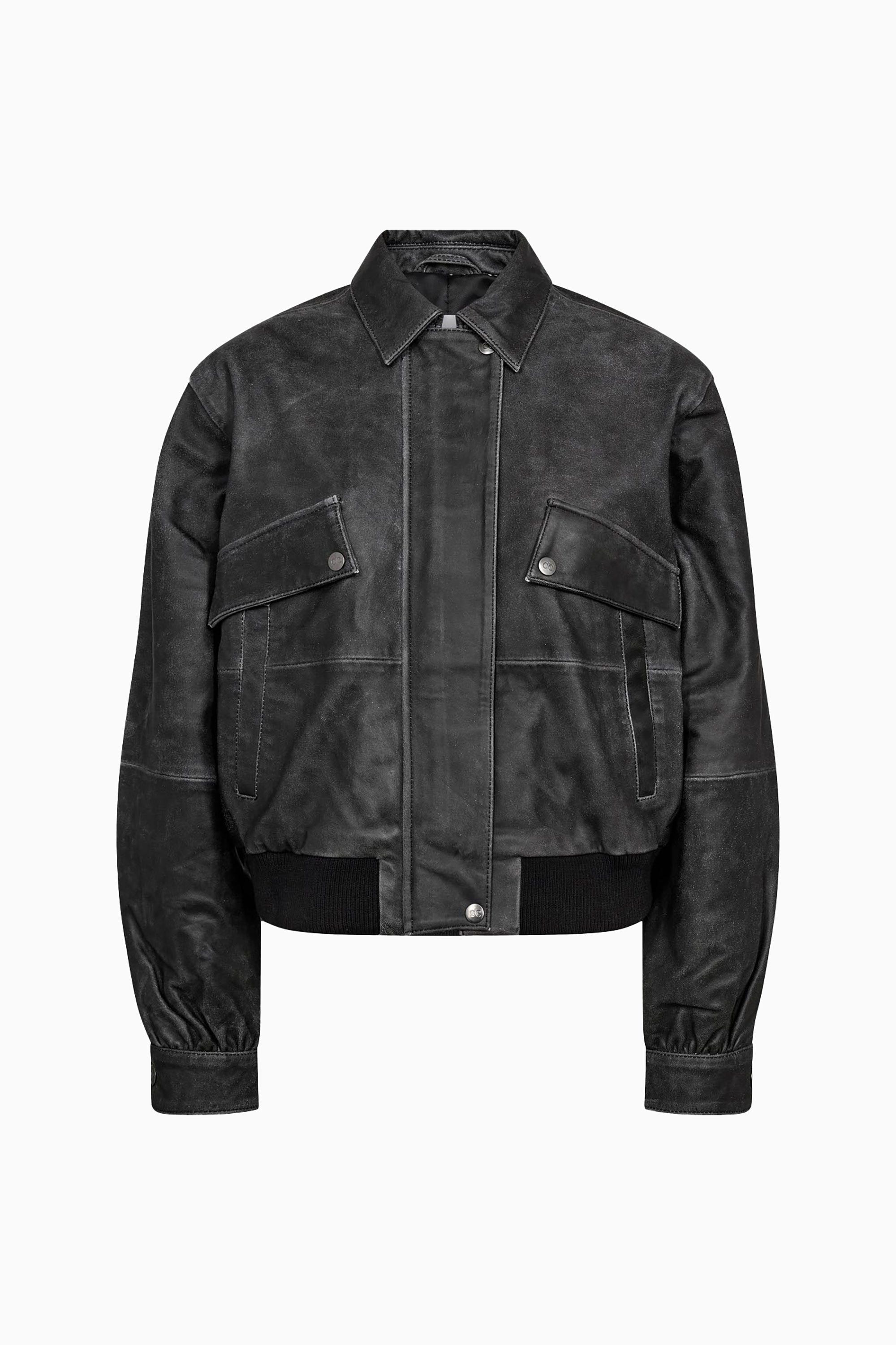 Floyd Leather Bomber - Black
