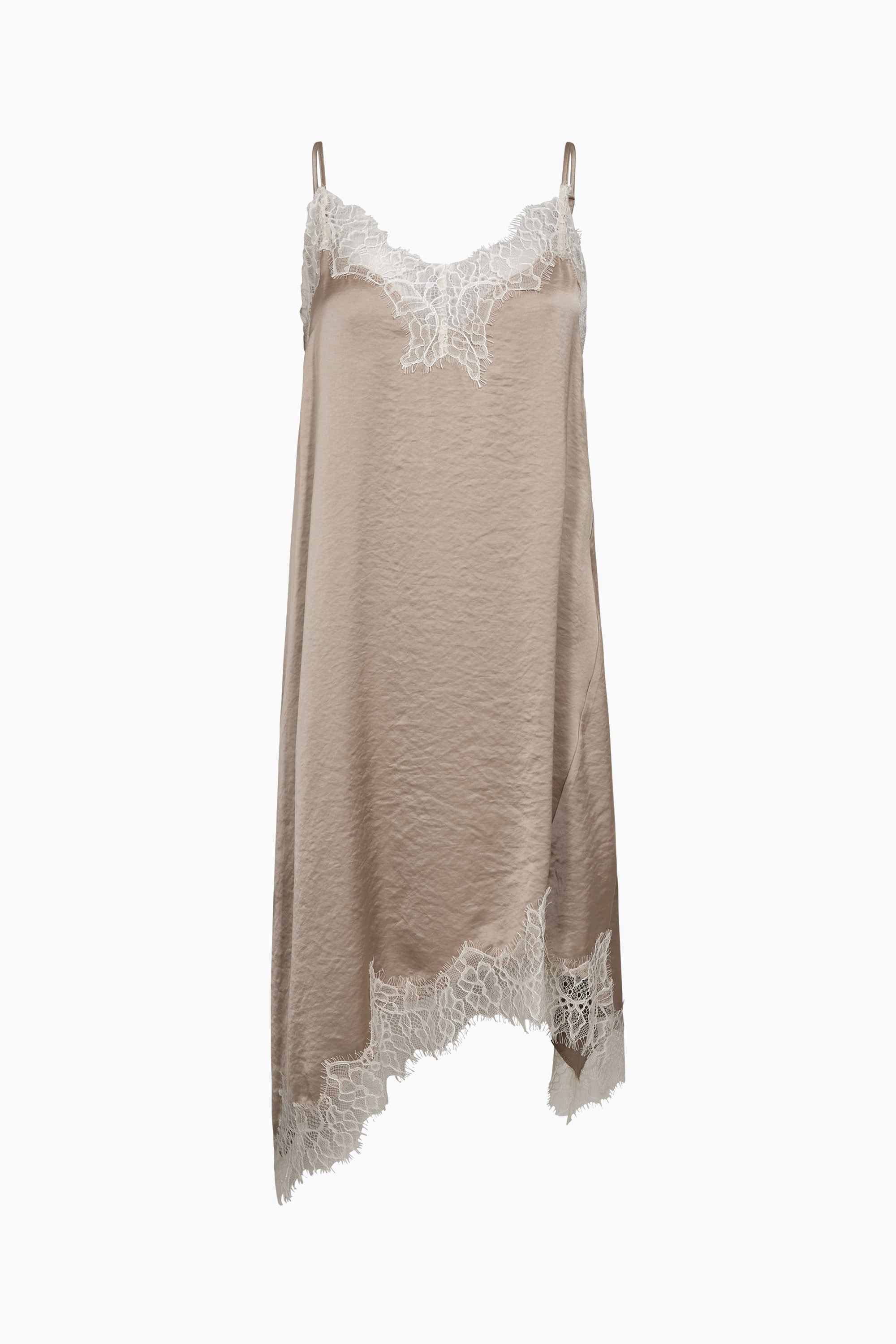 Idun Lace Strap Dress - Bisquit