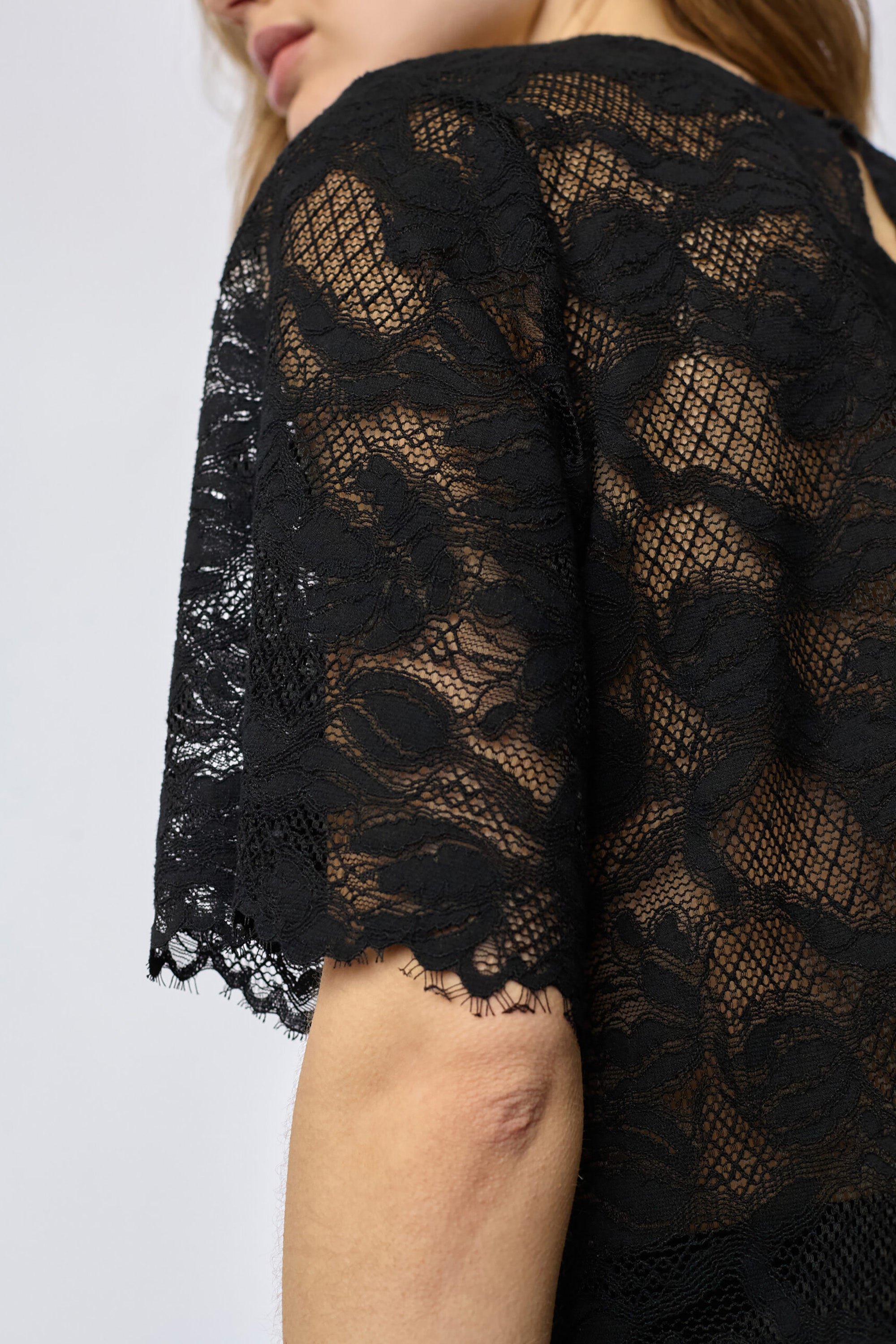 Lanny Lace Blouse - Black