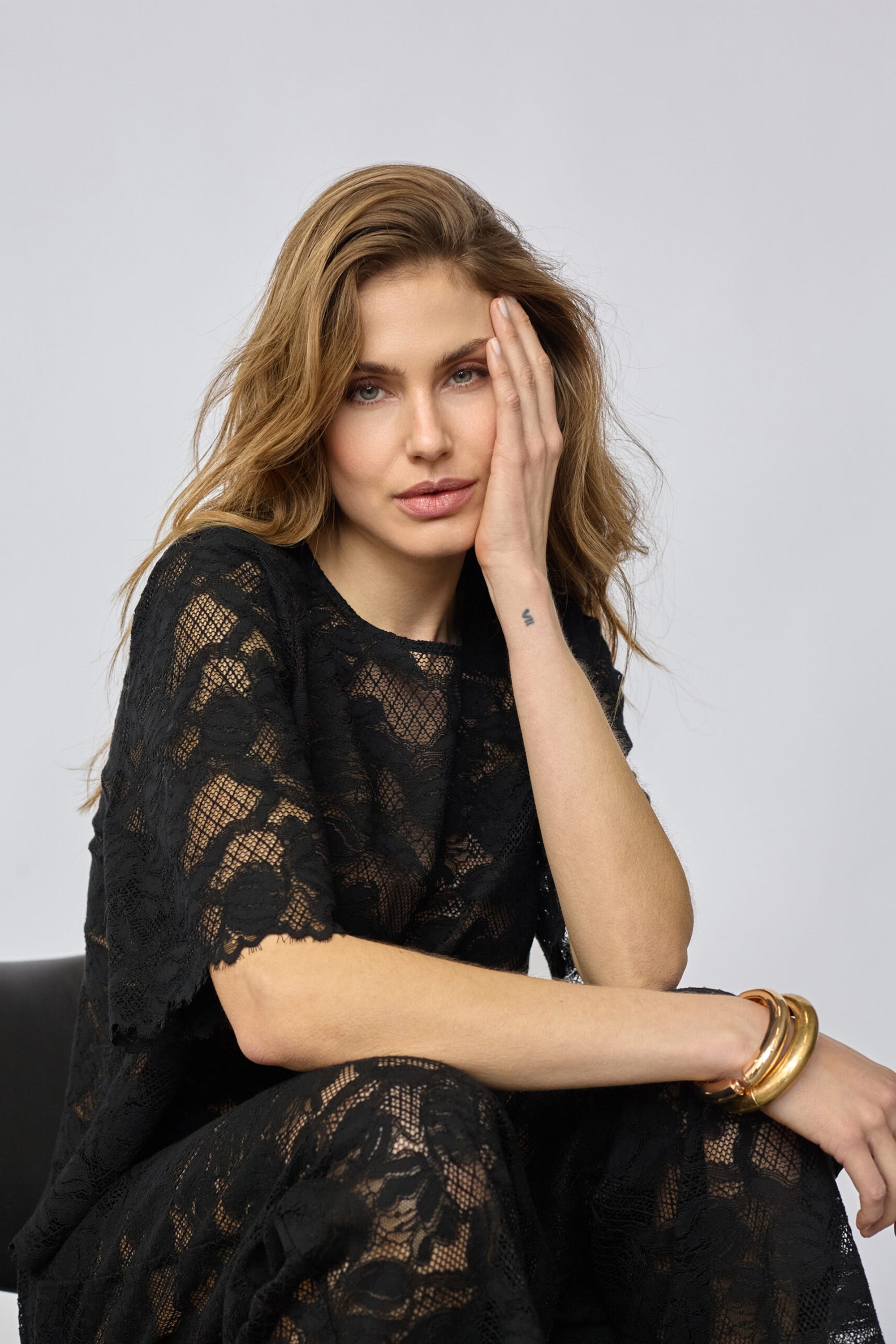Lanny Lace Blouse - Black