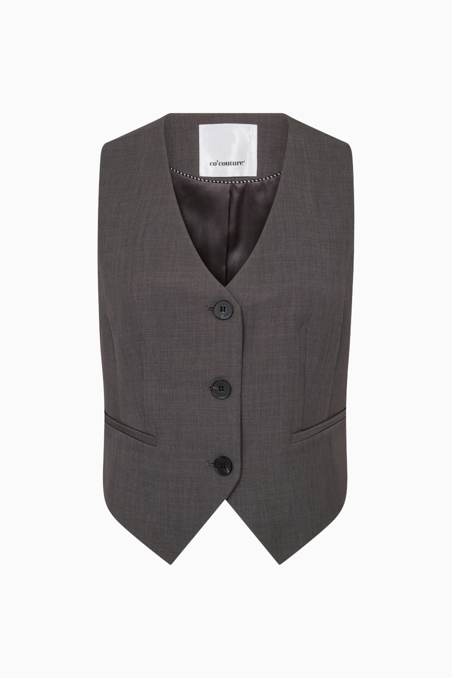 Liane Tailor Vest - Dark Grey