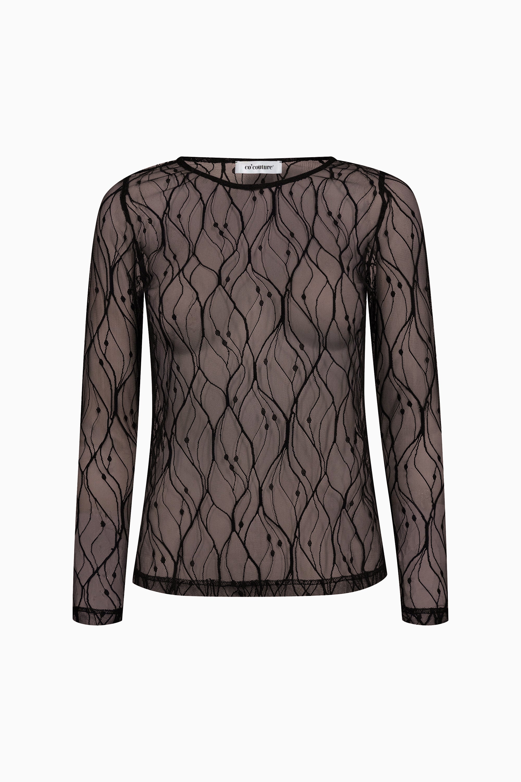 Mercy Mesh O-Blouse - Dark Brown
