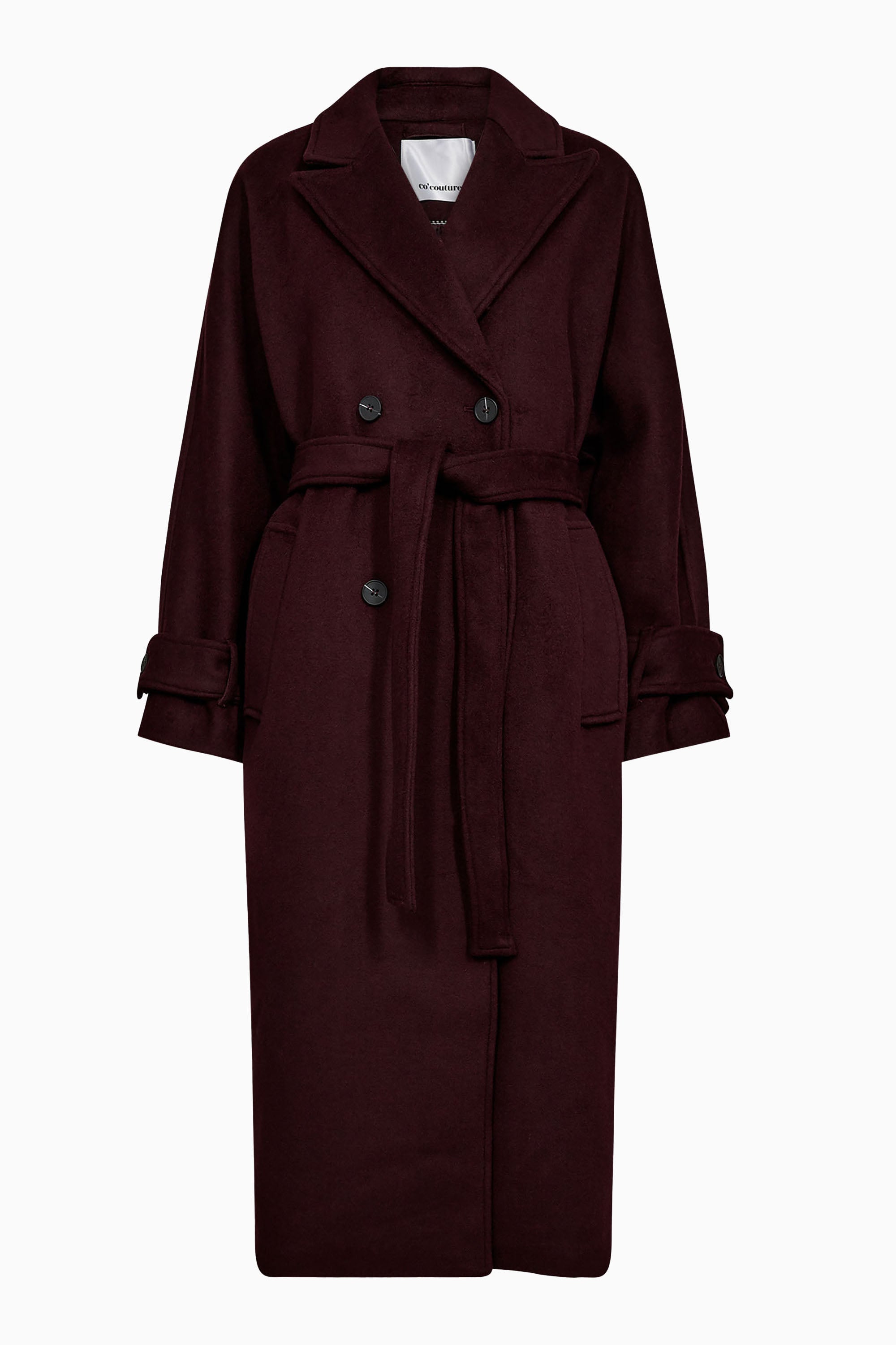 New Clara Raglan Coat - Wine Red