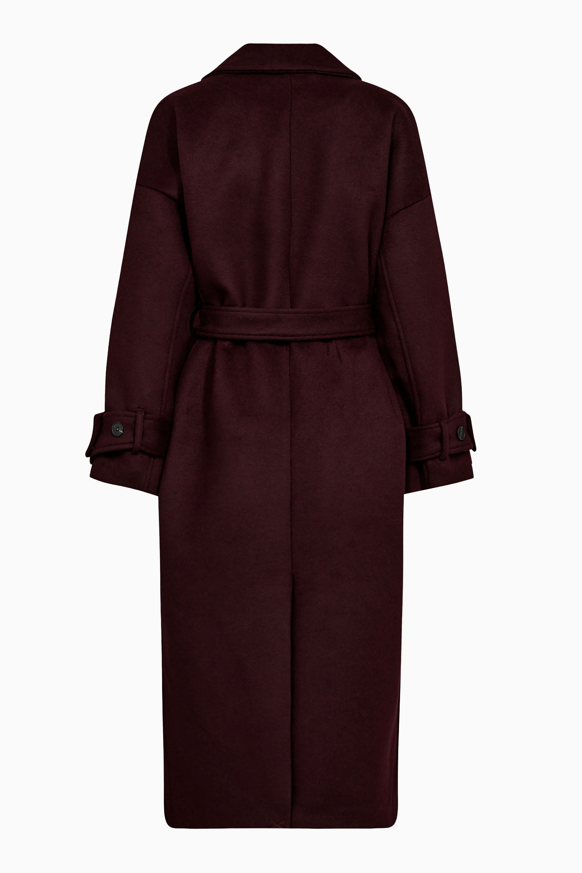 New Clara Raglan Coat - Wine Red