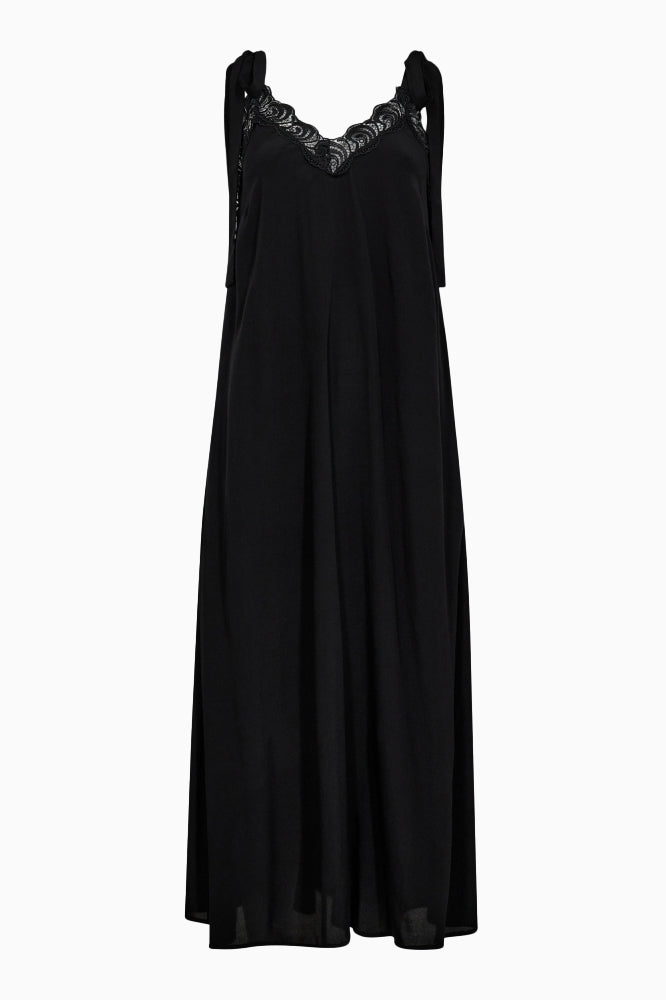 Perin Lace Strap Dress - Black