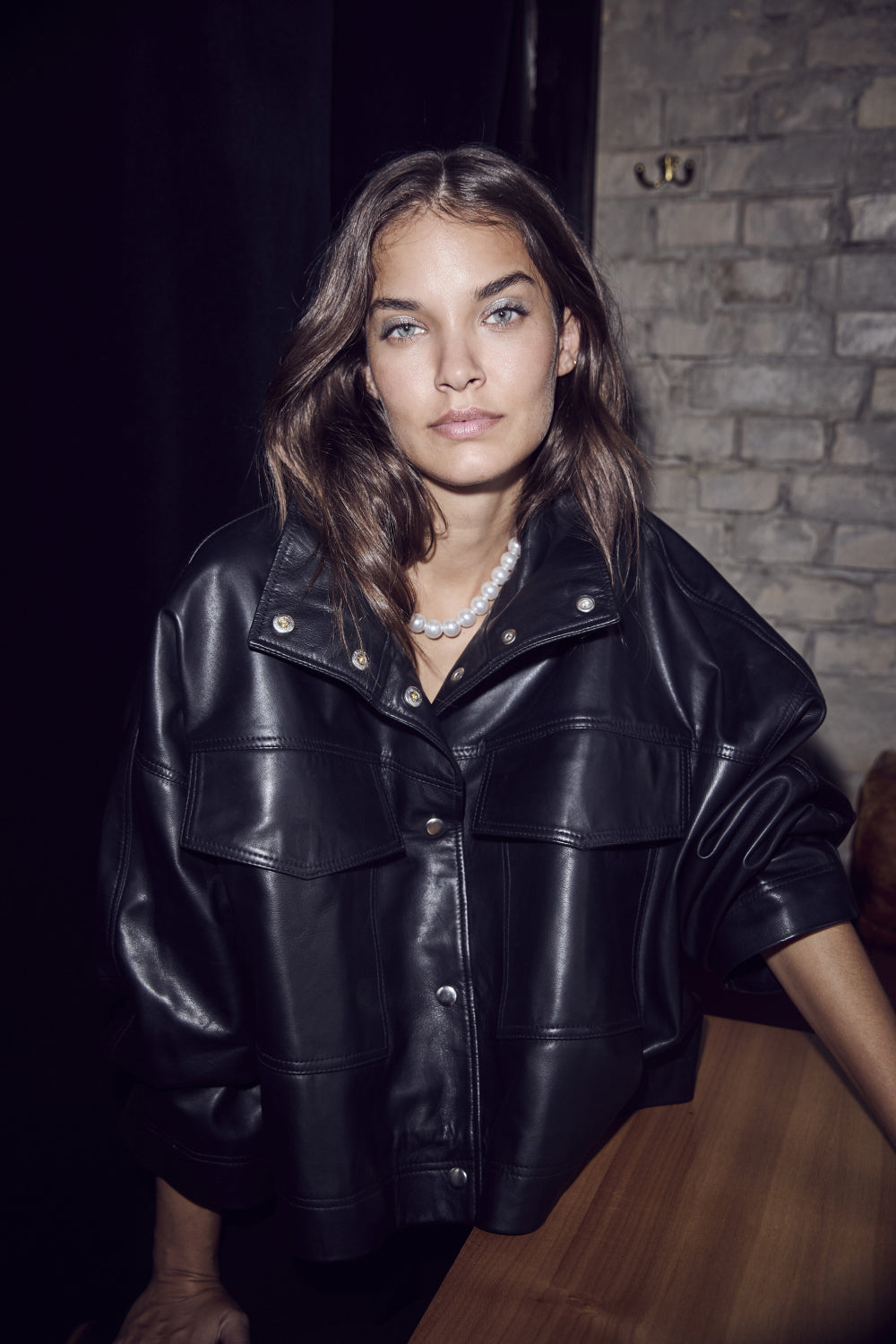  Phoebe Leather Box Jacket - Black - RUM Amsterdam