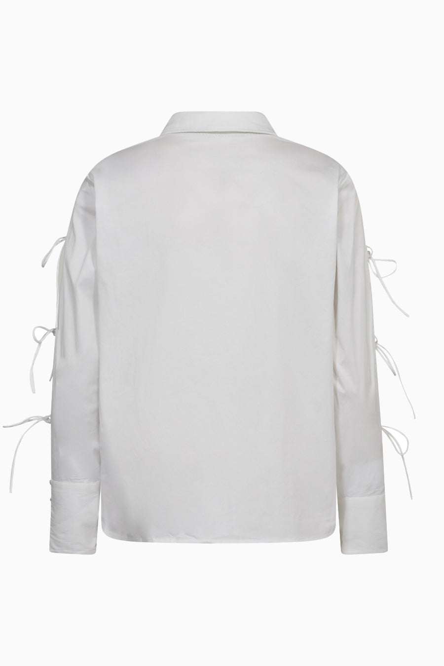 Poppy Tie Sleeve Shirt - White