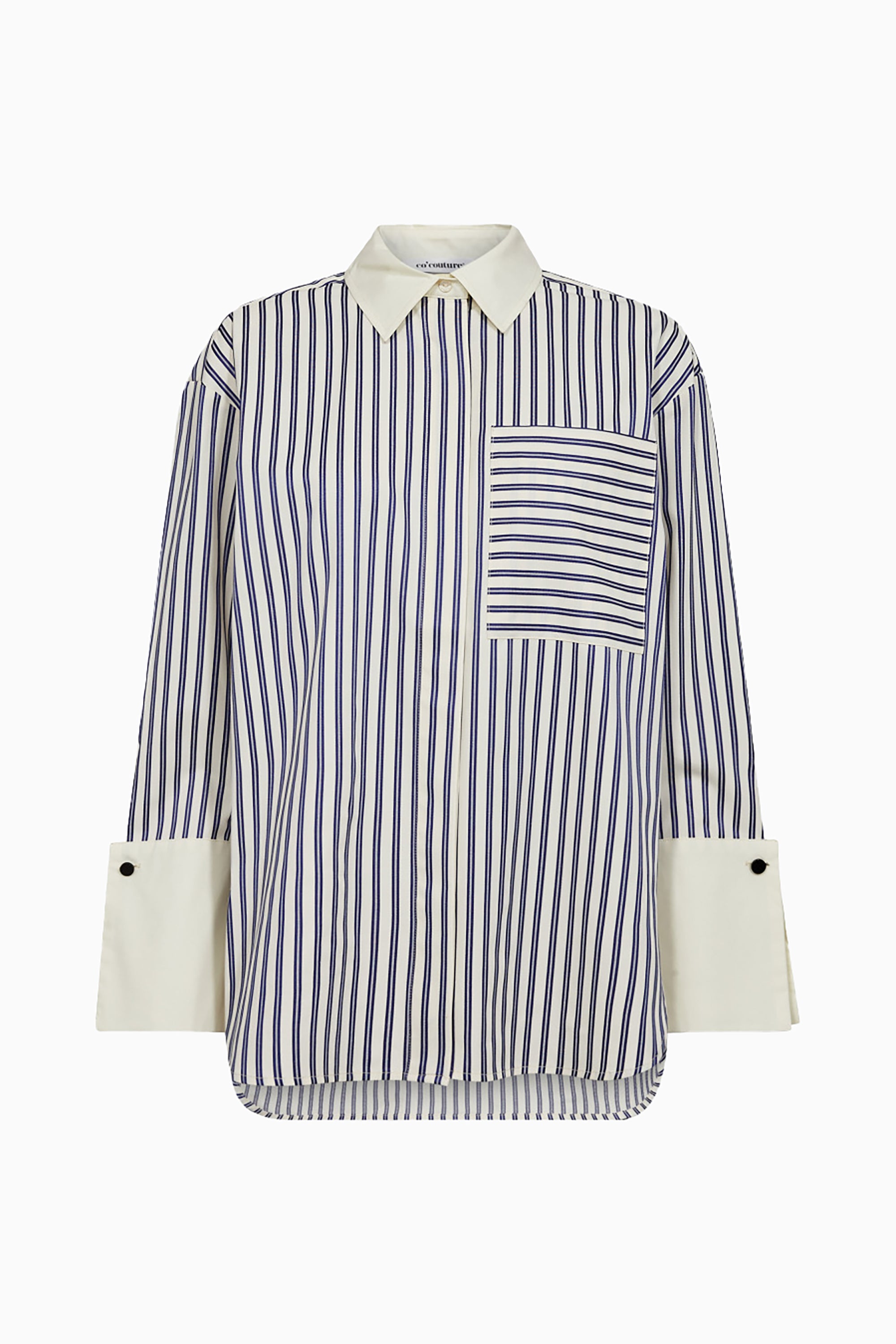 Samson Stripe Cuff Shirt - Navy
