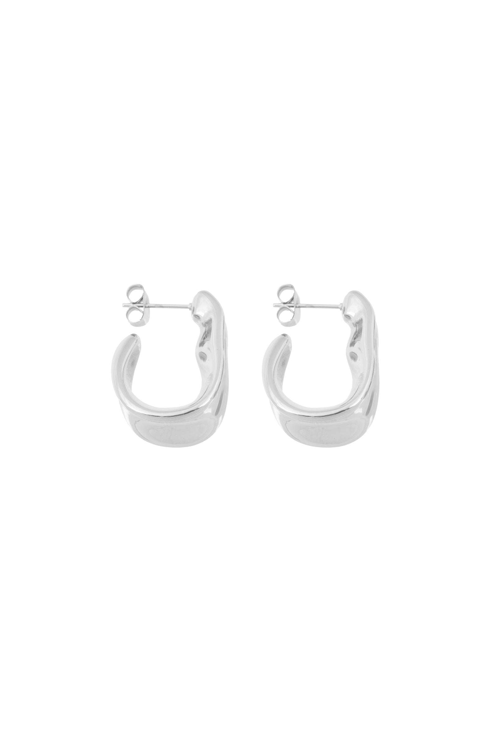 Dent Earrings - Silver