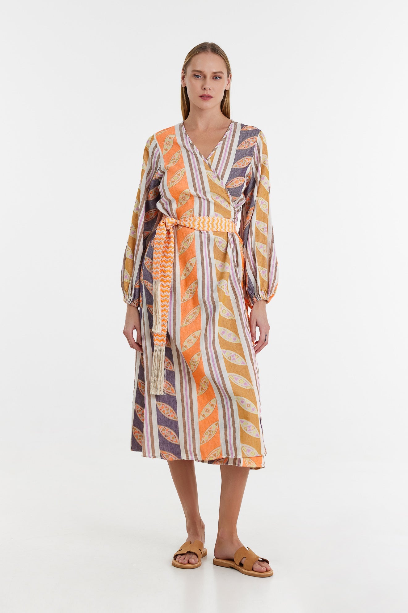 Devotion Thetis Dress - Orange / Lila - RUM Amsterdam