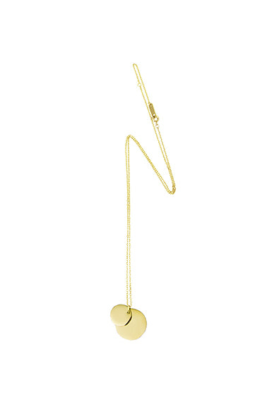 Double Coin Necklace - Gold