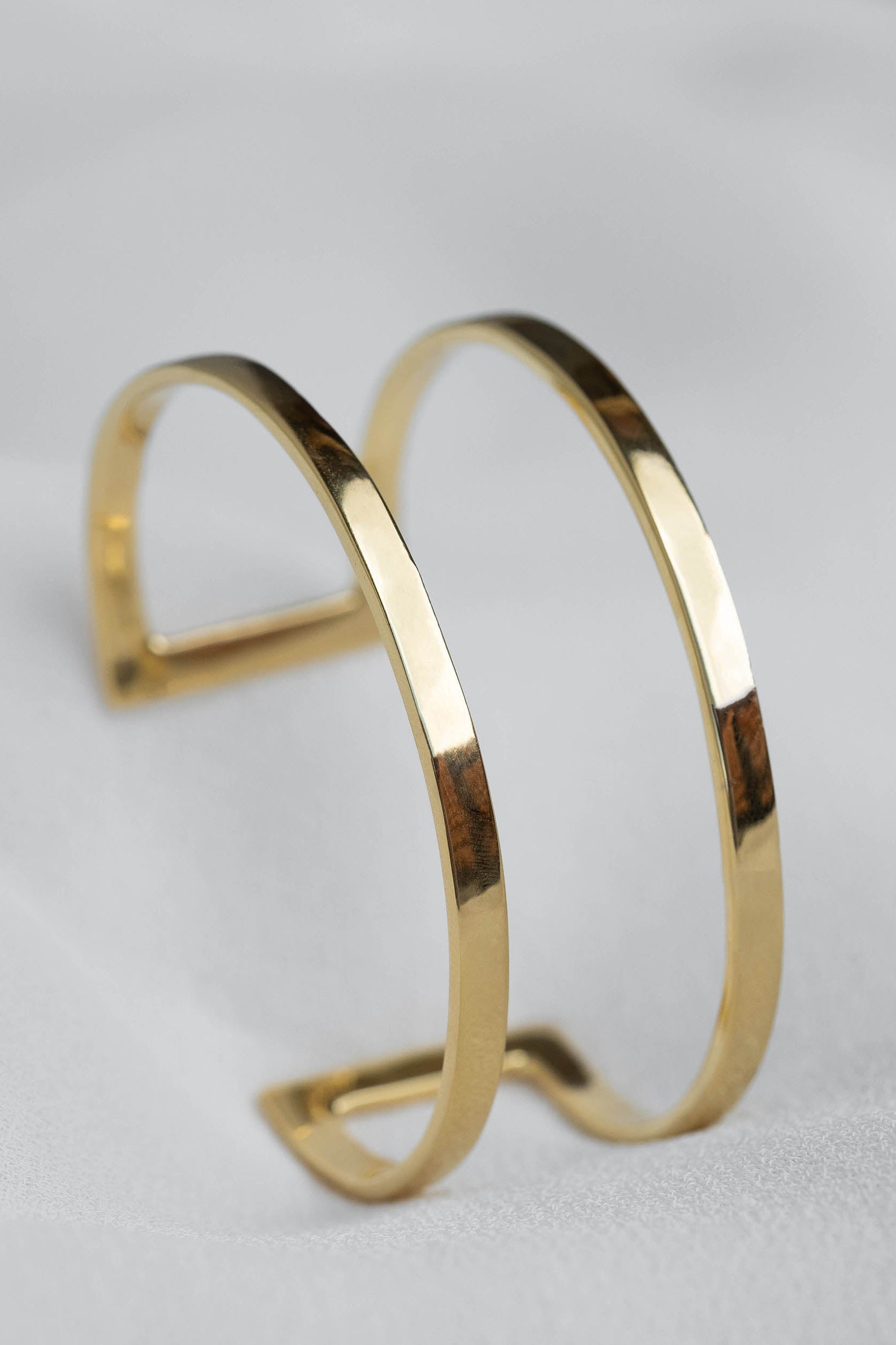 Double Line Cuff Bracelet - Gold