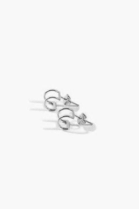 Adorn Double Line Earrings - Silver - RUM Amsterdam