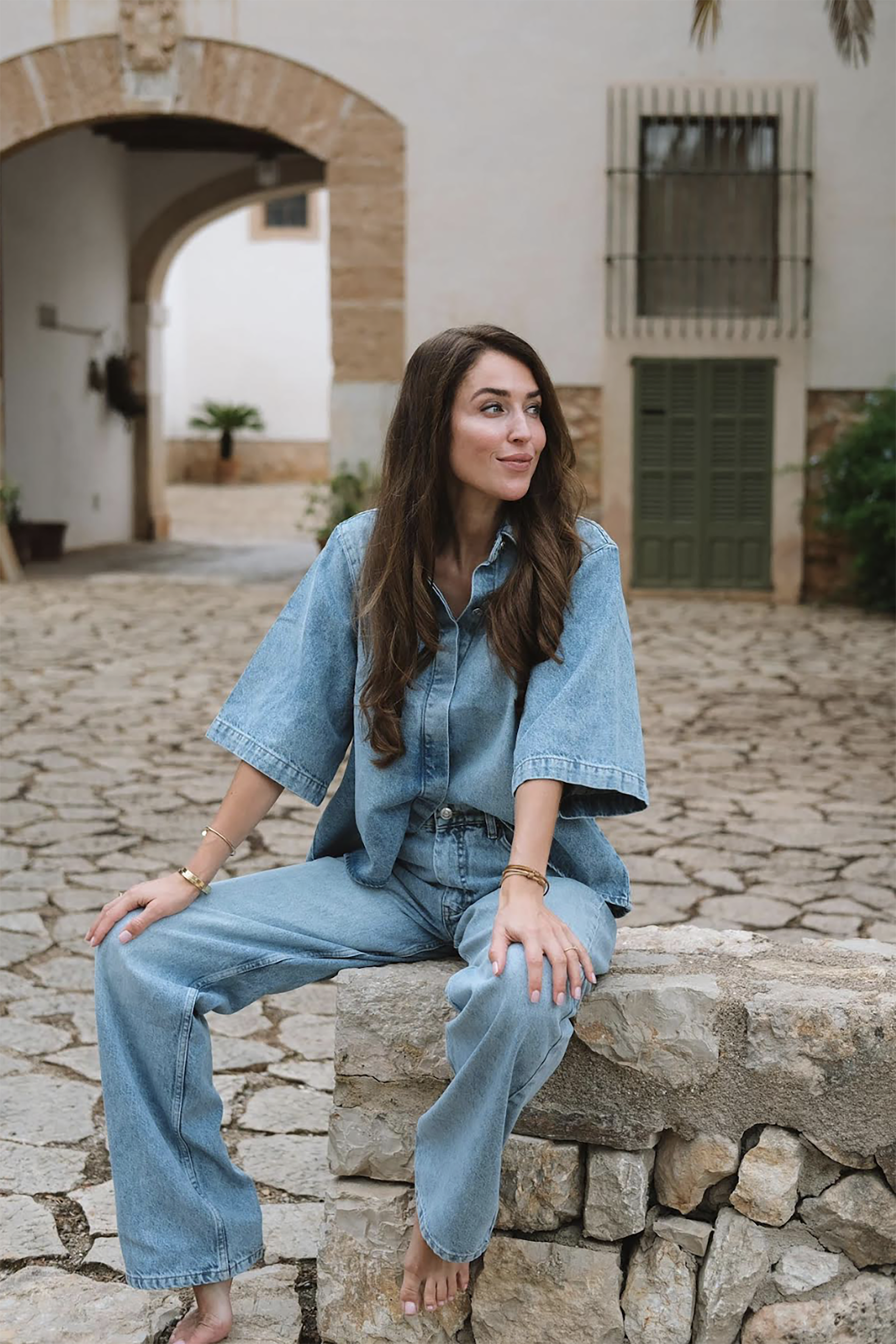 Alijah Blouse - Light Stone Blue