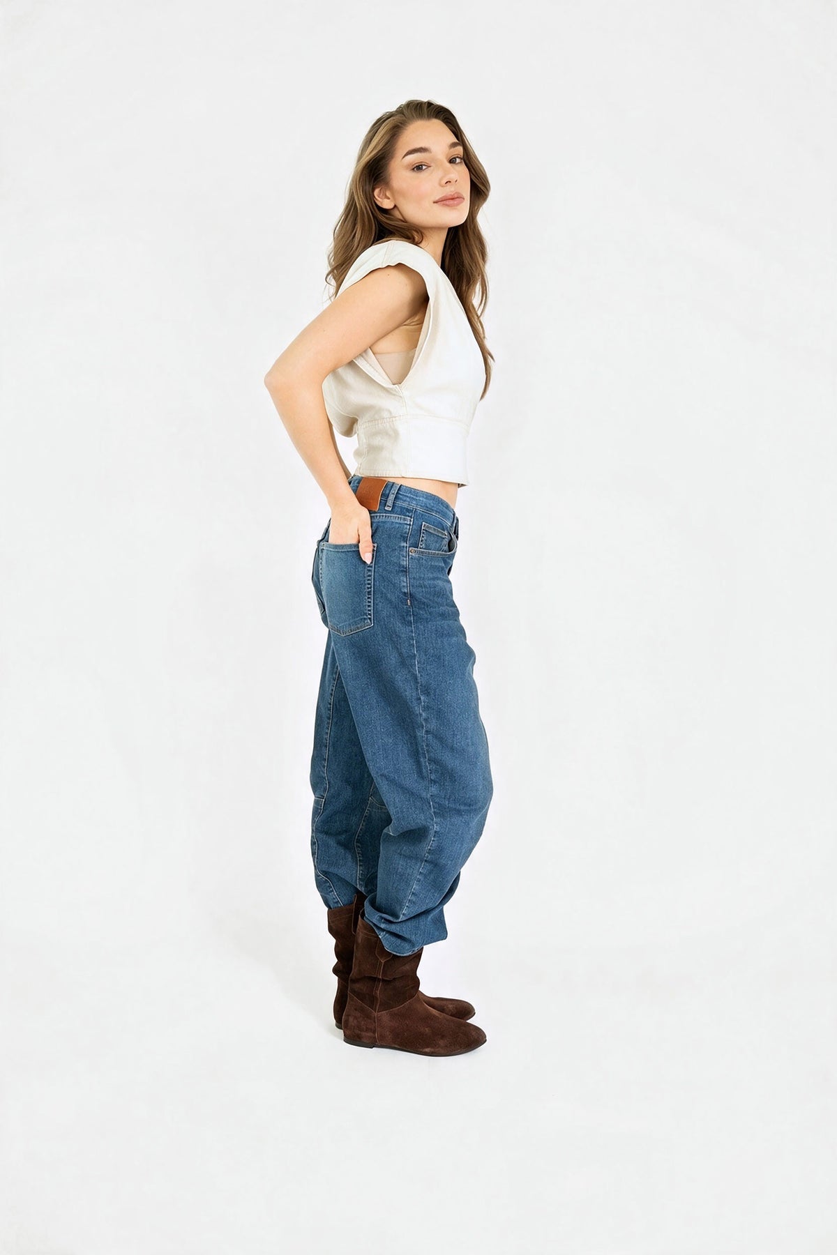 Pfeiffer Denim Top - Beige