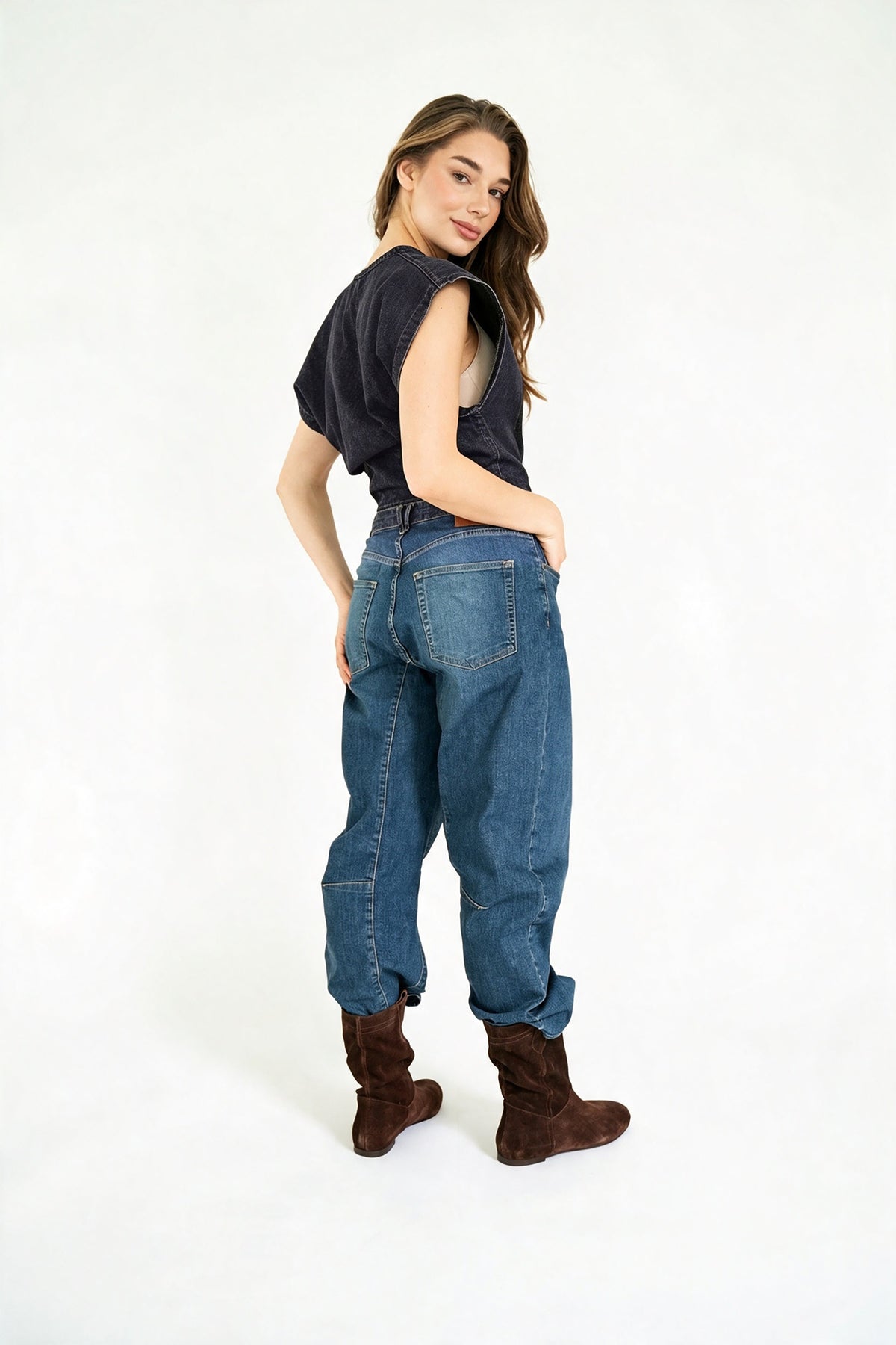 Pfeiffer Denim Top - Black