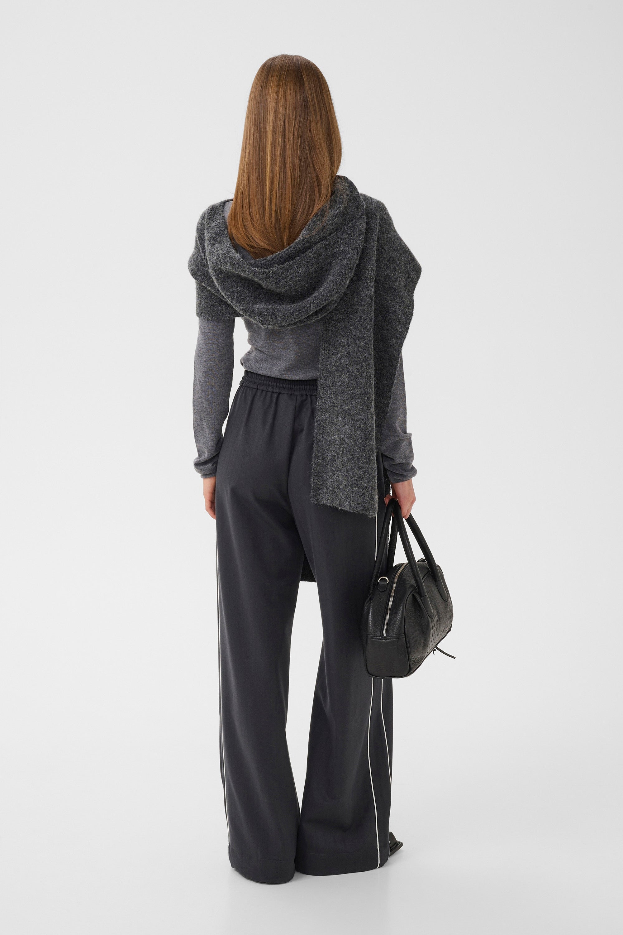 Alpha Hoodscarf - Charcoal Melange