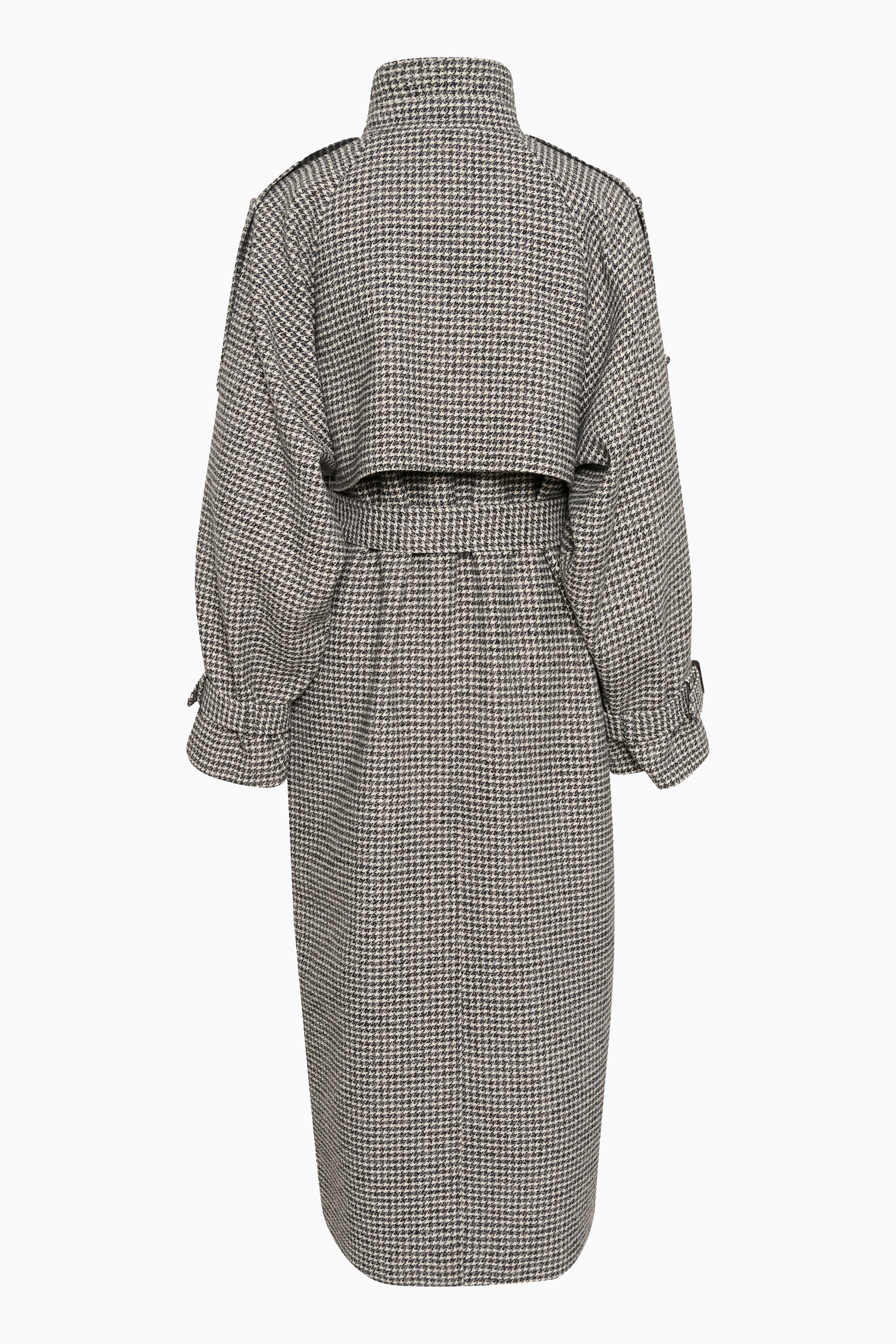  Avic Coat - Black / White Houndstooth - RUM Amsterdam