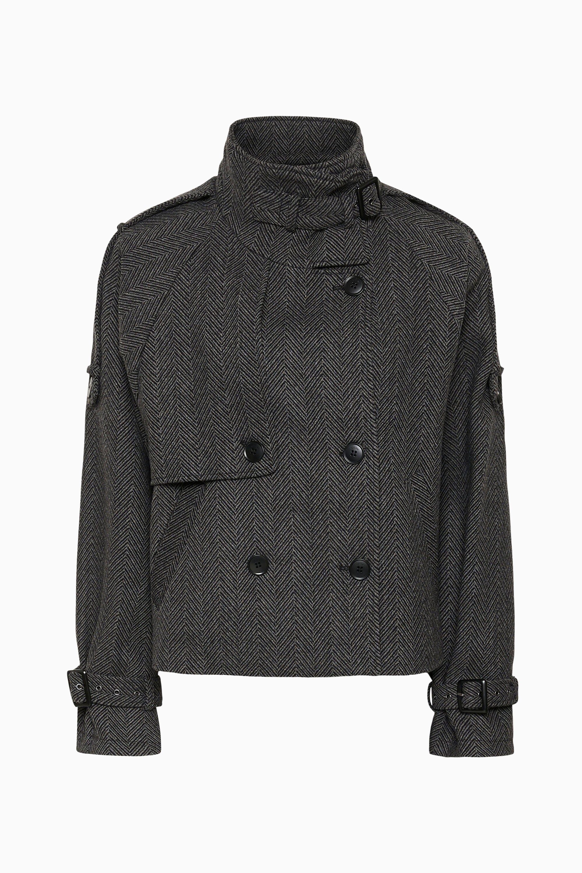 Avic Jacket - Herringbone Black
