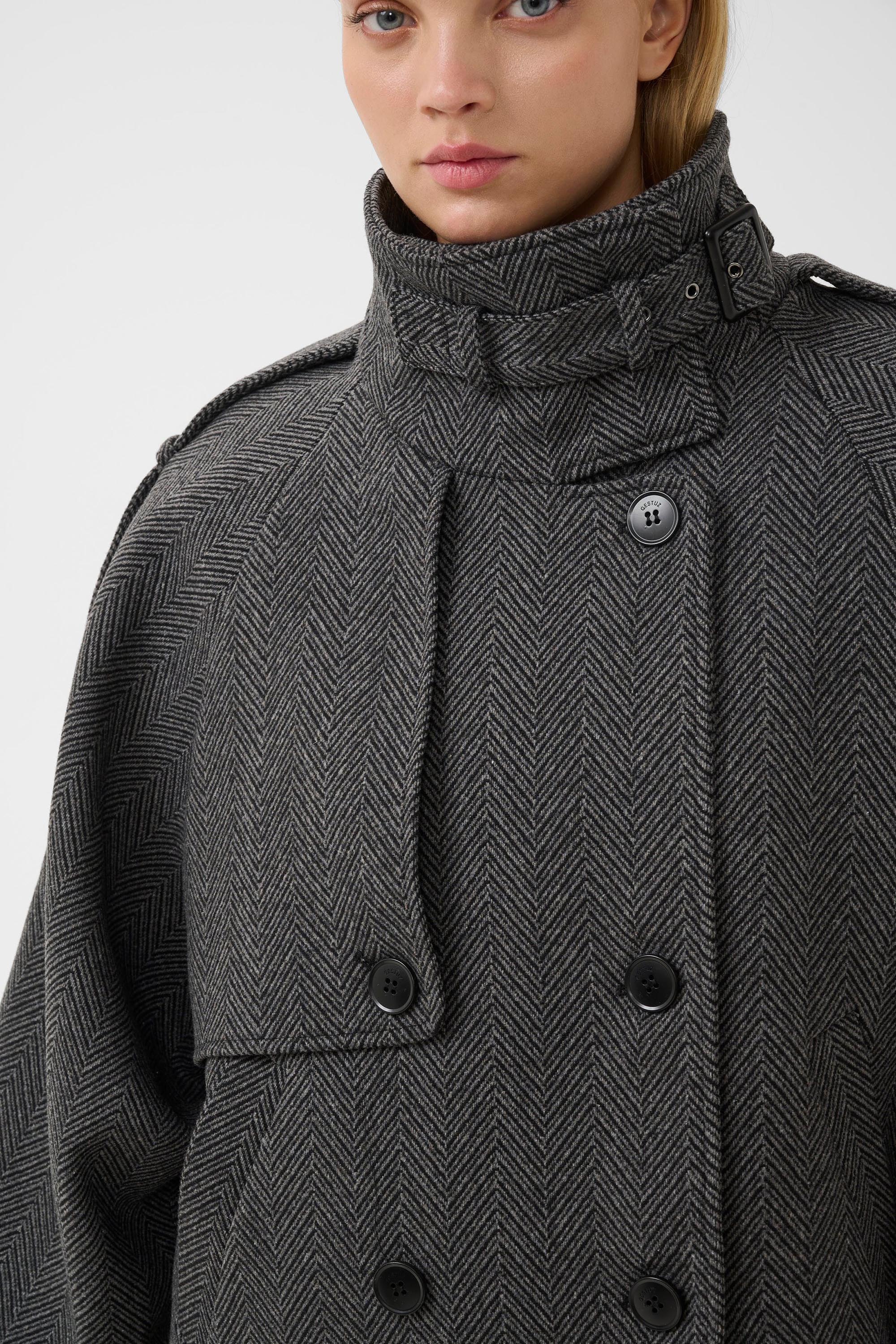 Avic Jacket - Herringbone Black
