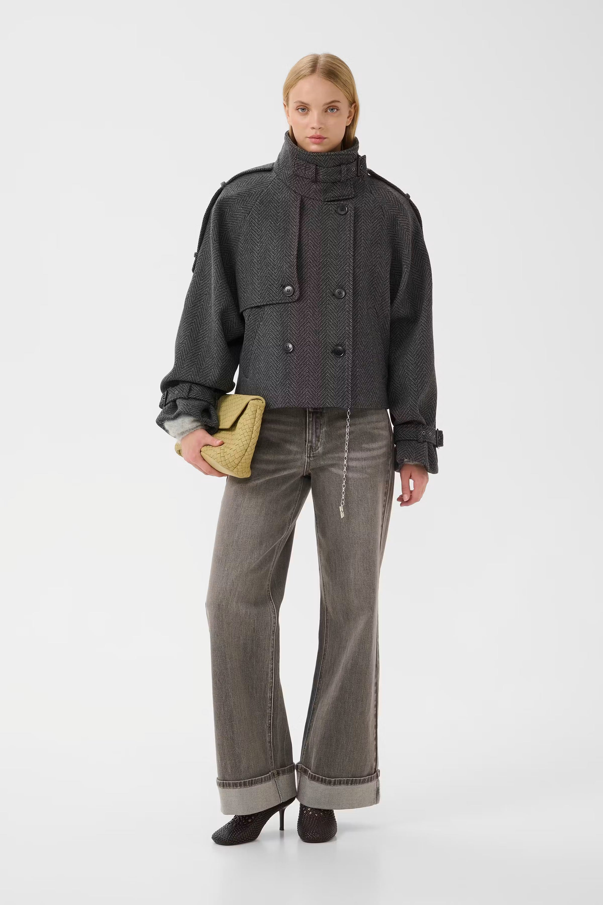 Avic Jacket - Herringbone Black