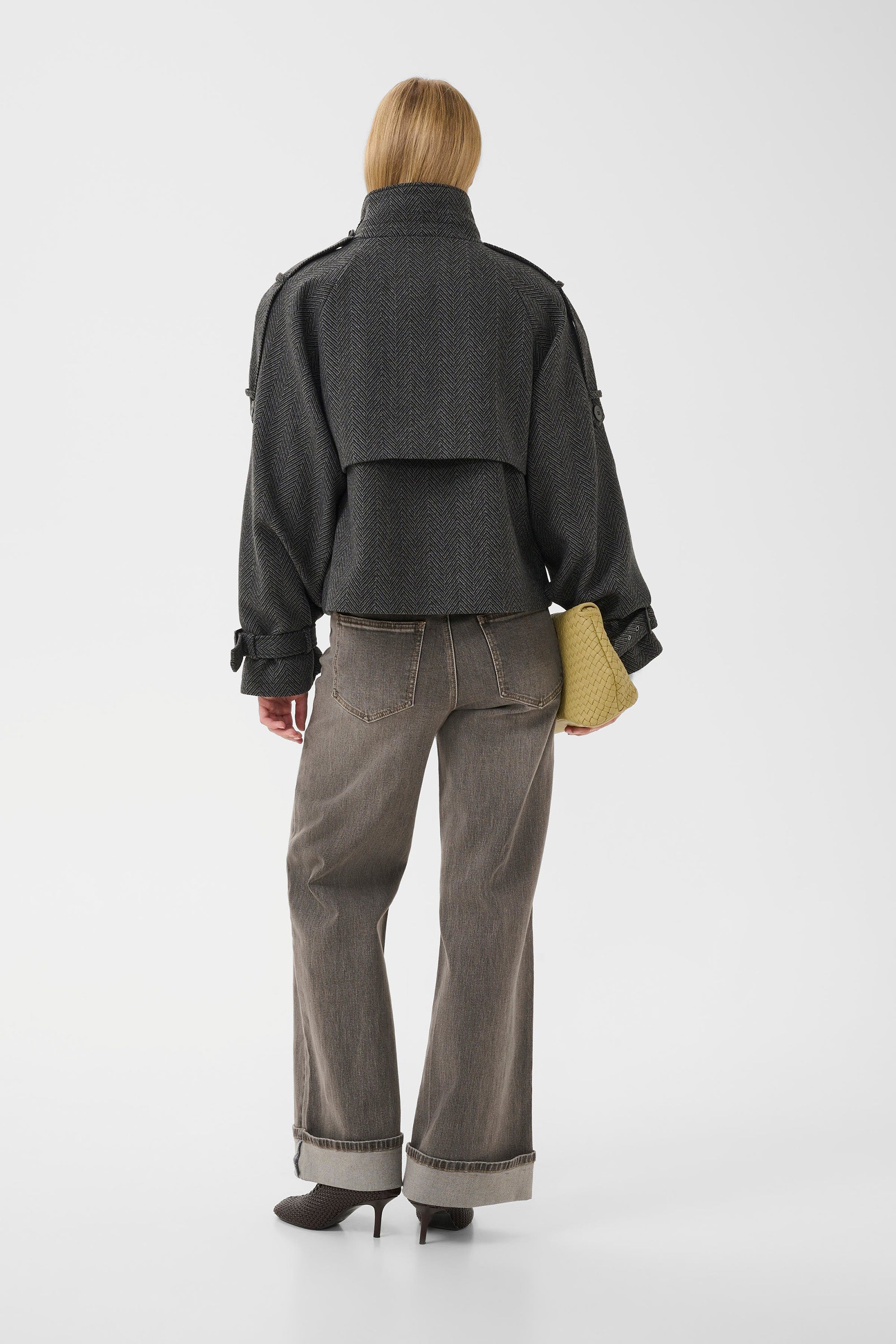 Avic Jacket - Herringbone Black