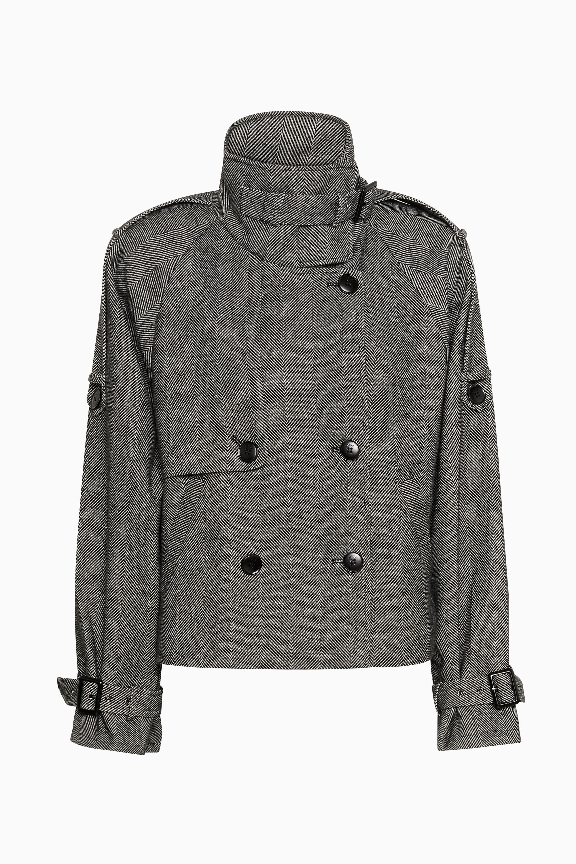 Avic Jacket - Herringbone Black / Grey