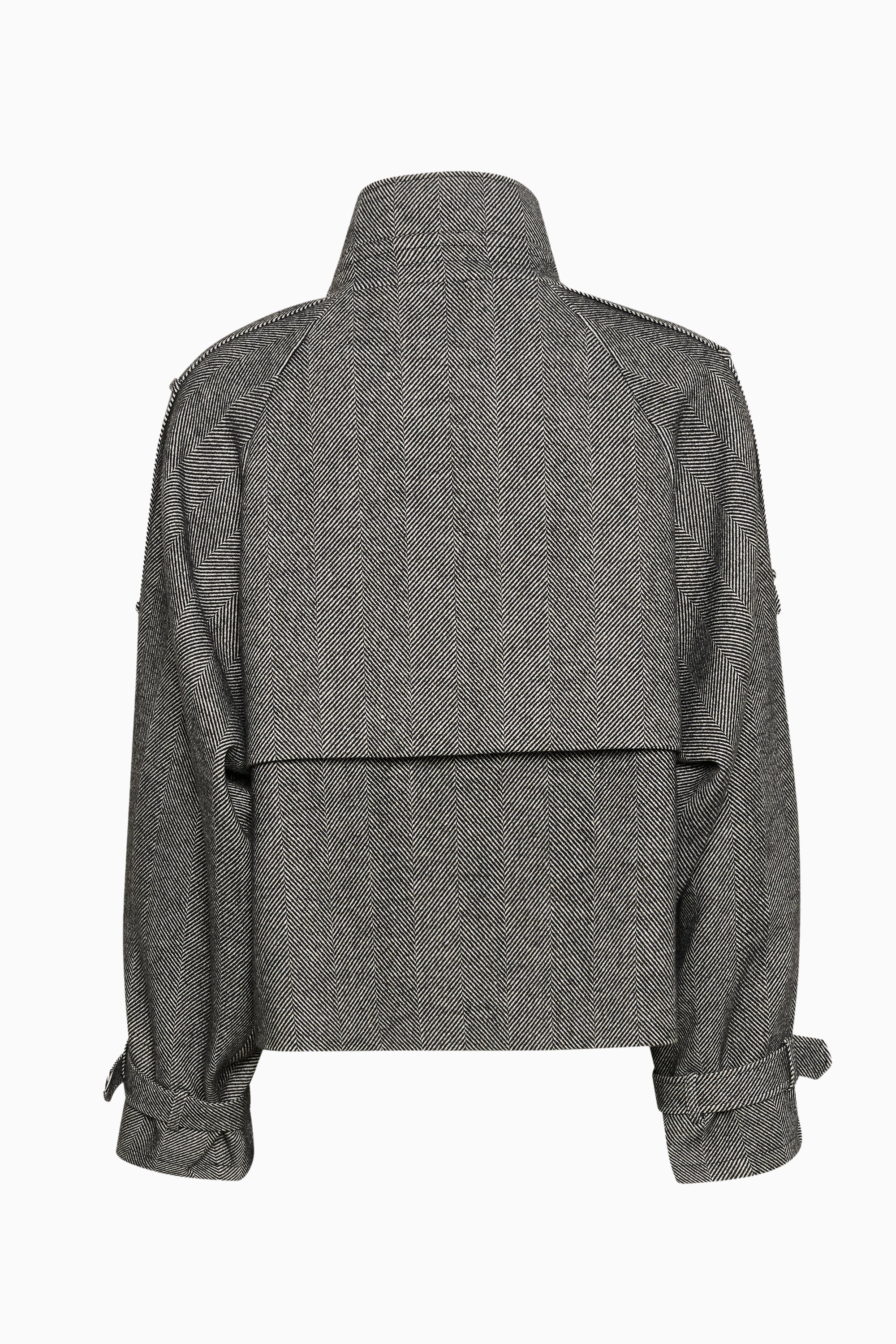 Avic Jacket - Herringbone Black / Grey
