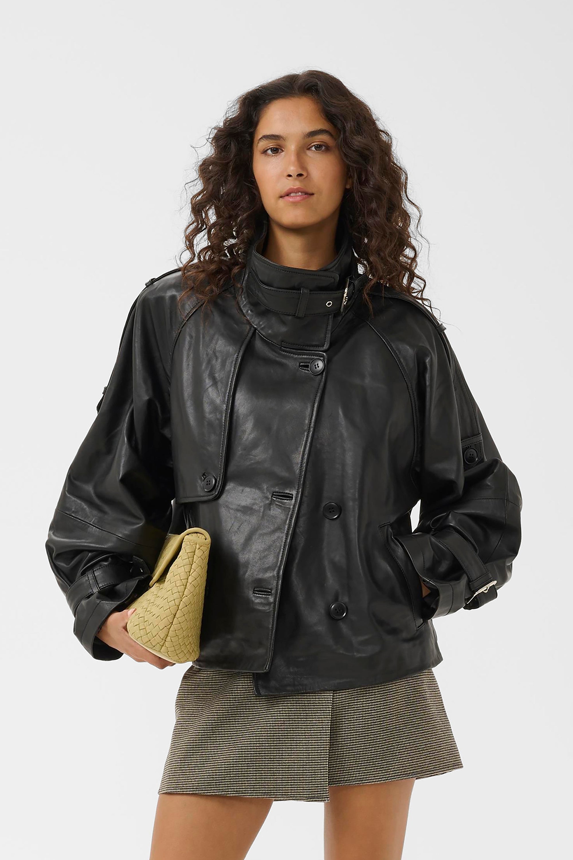 Avic Leather Jacket - Black