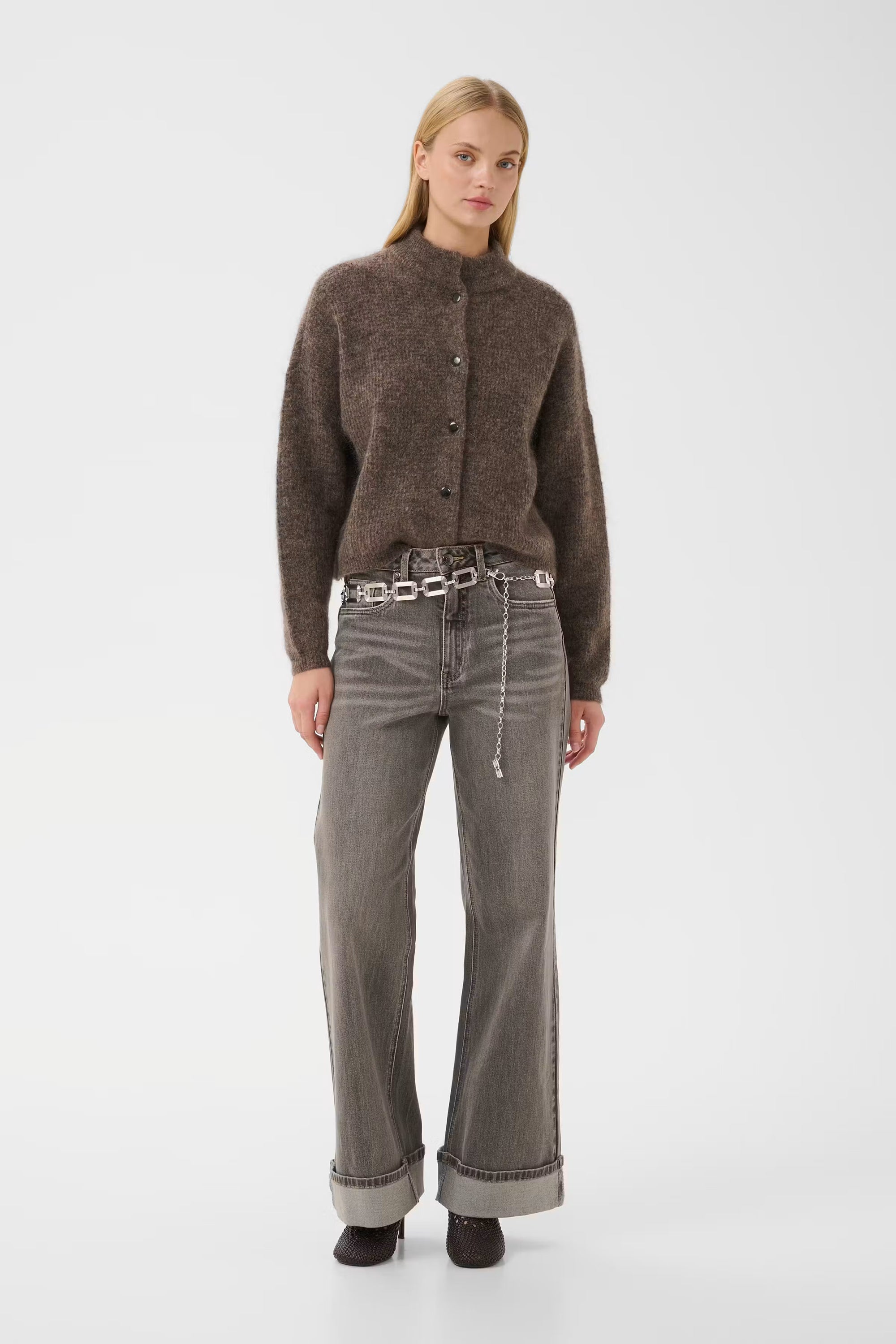 Debbie Cardigan - Chestnut Melange