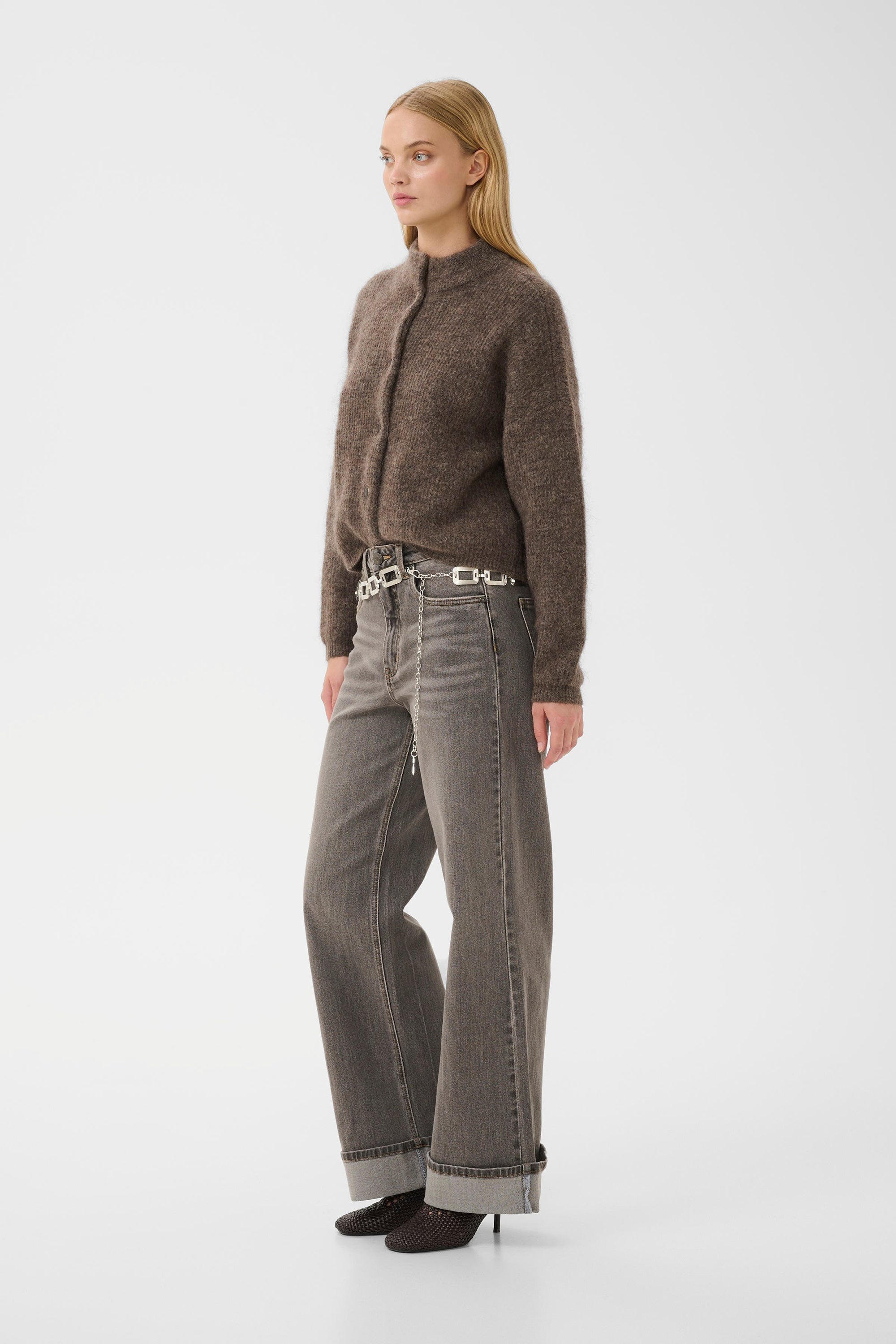 Debbie Cardigan - Chestnut Melange