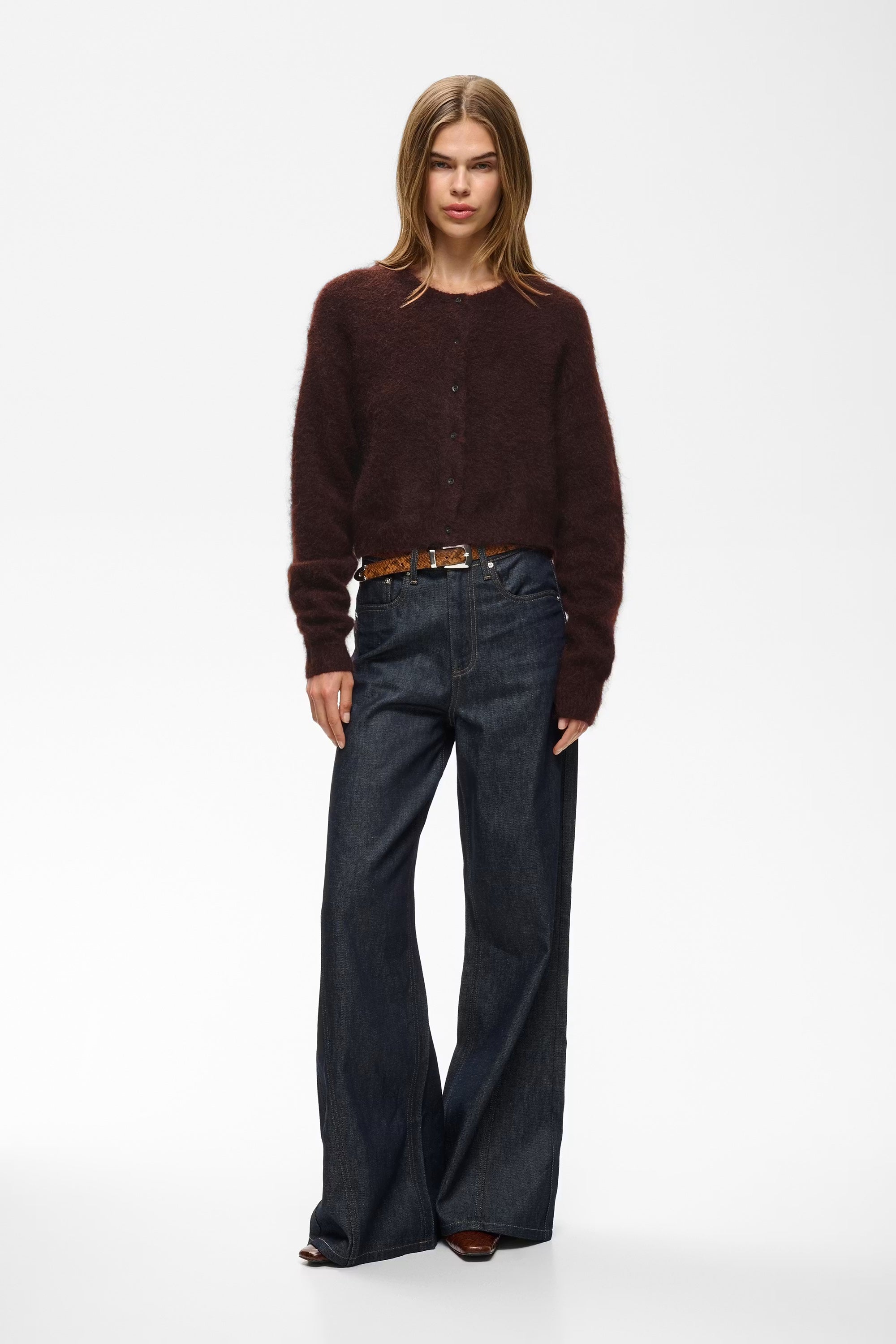 Debbie Cardigan - Plum Melange