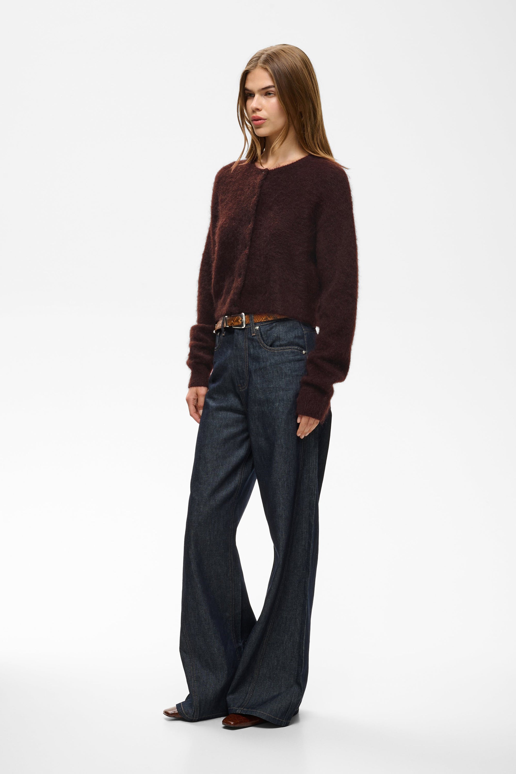 Debbie Cardigan - Plum Melange