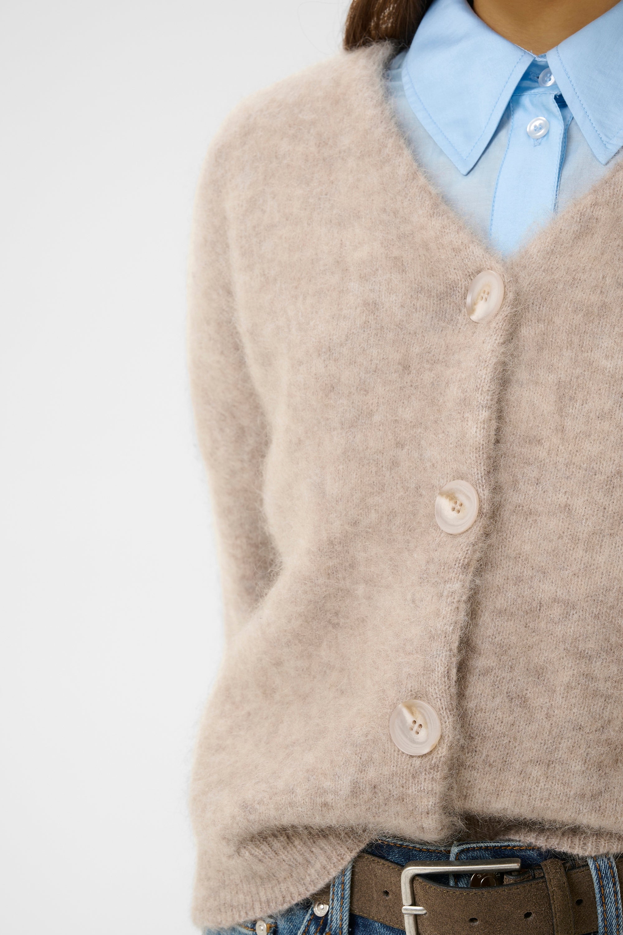 Debbie Cardigan - Warm Sand Melange