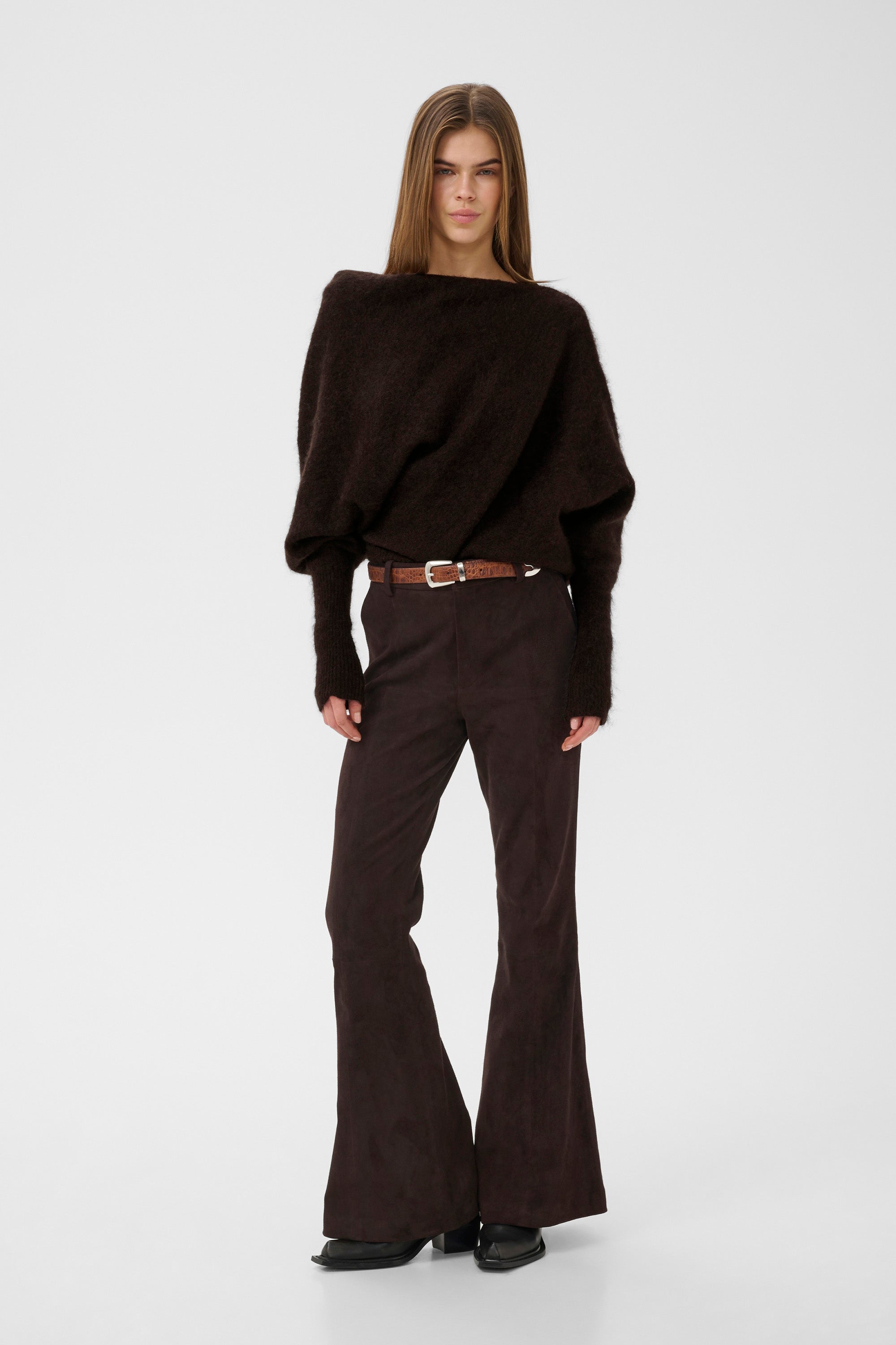 Debbie Drape Pullover - Ganache Melange
