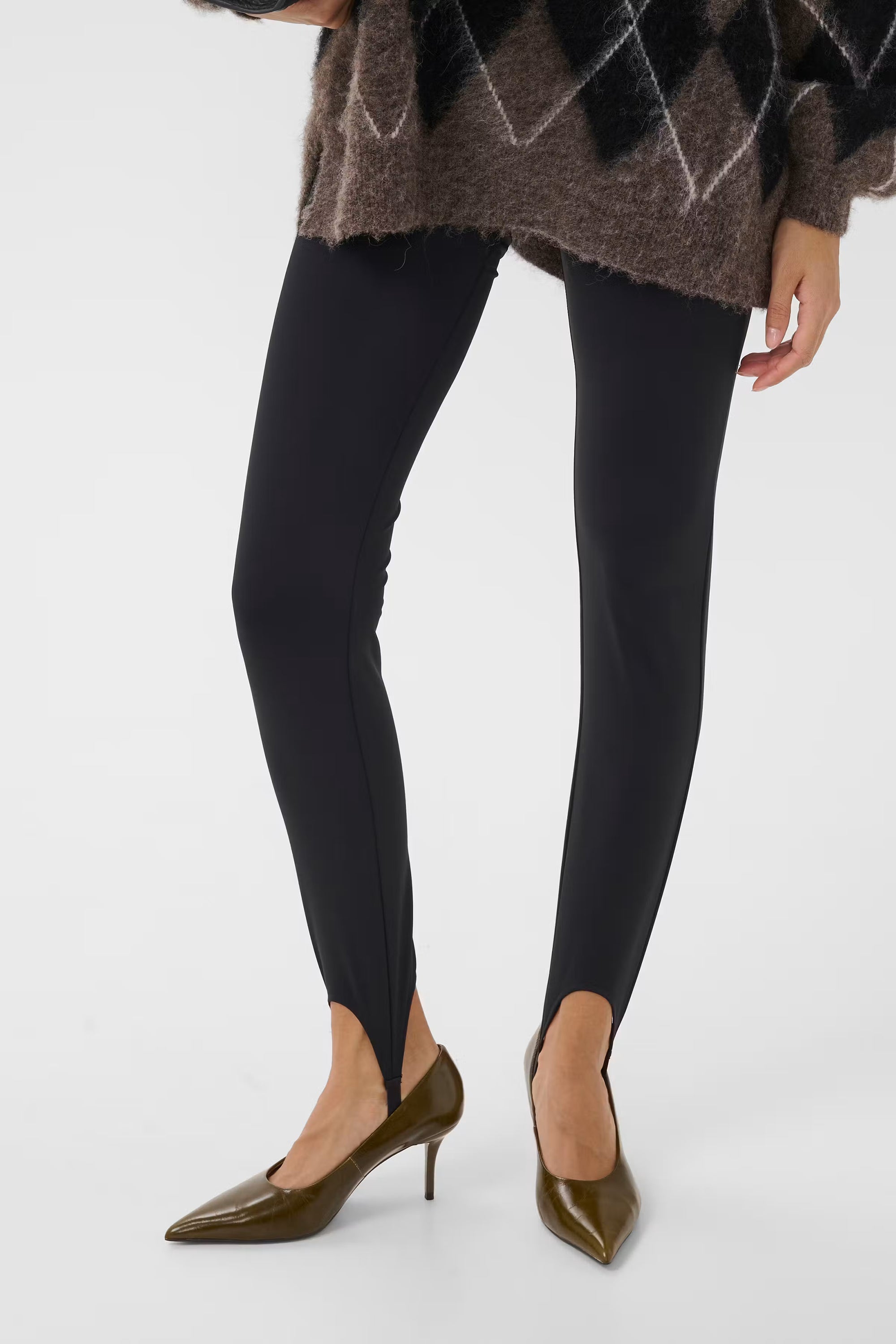 Lyrose Strap Leggings - Black