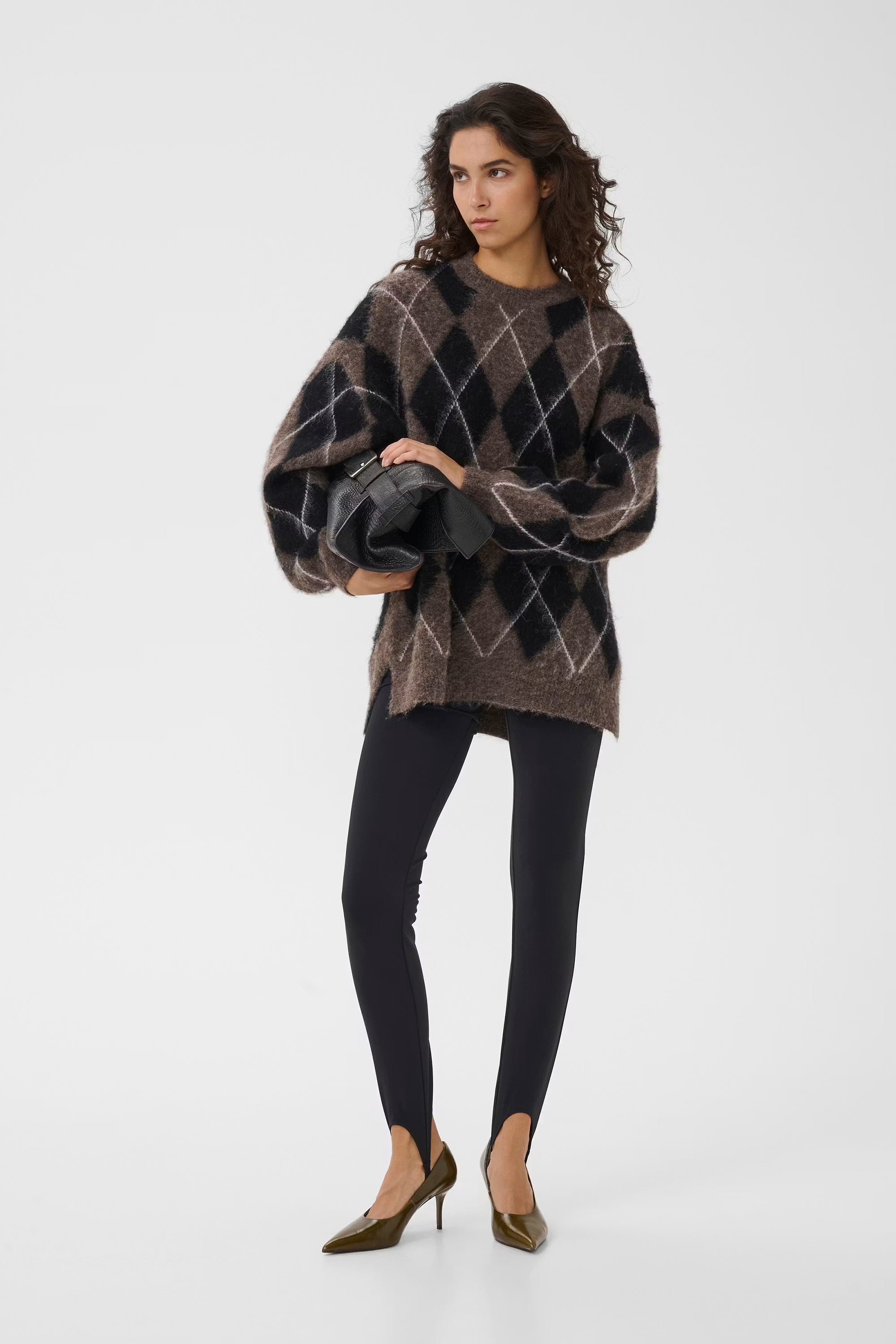 Lyrose Strap Leggings - Black