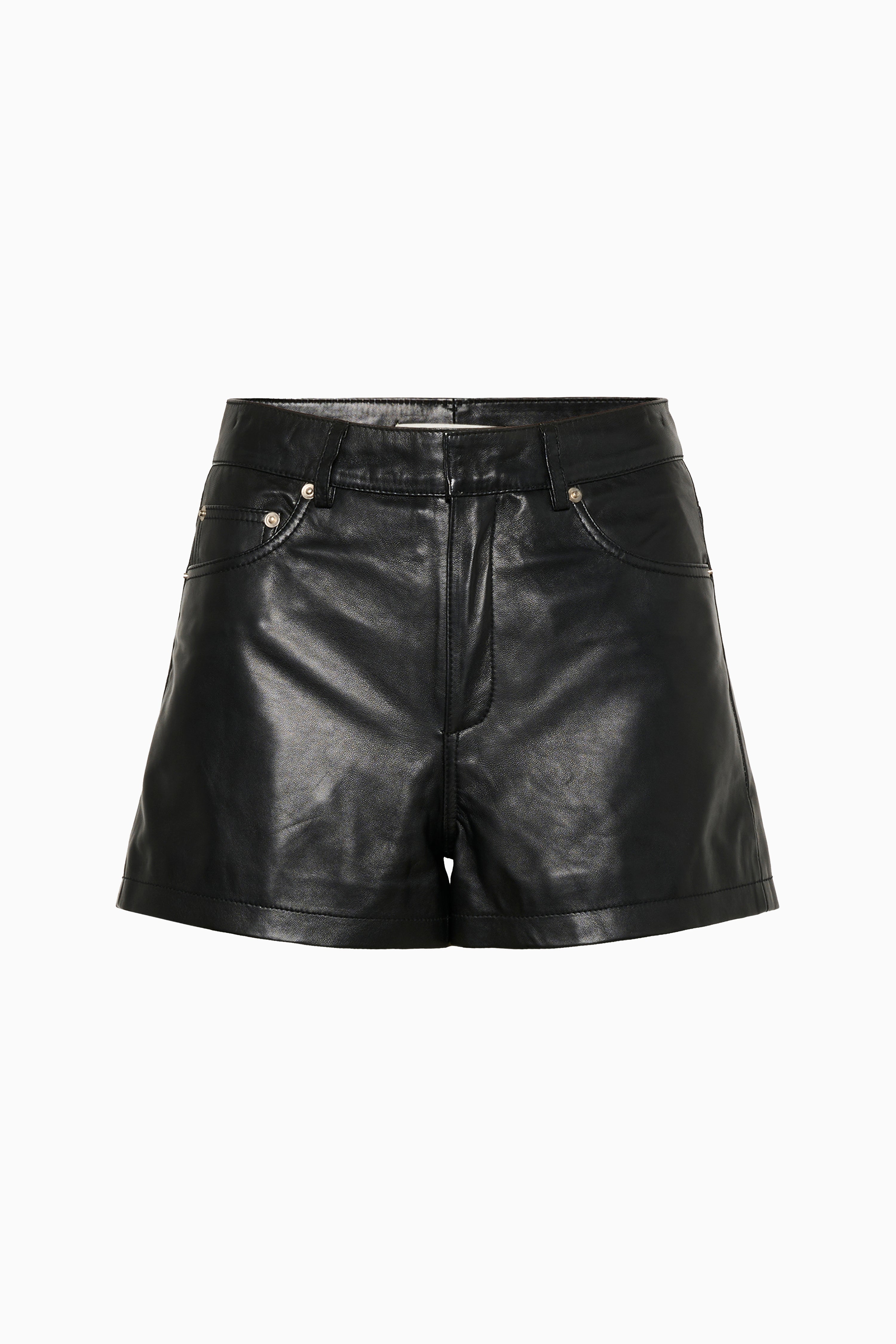  Marlie Leather Shorts - Black - RUM Amsterdam