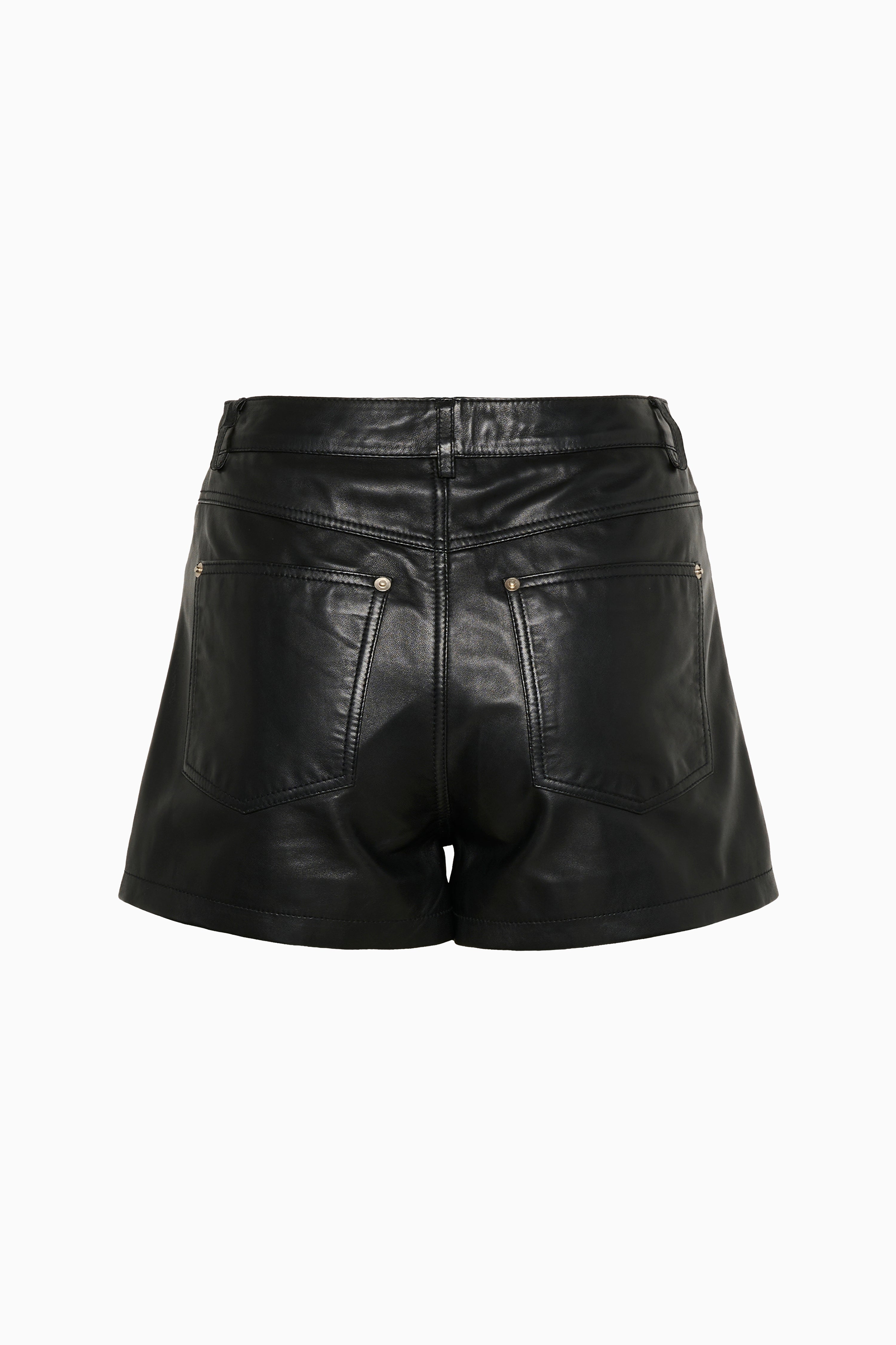  Marlie Leather Shorts - Black - RUM Amsterdam